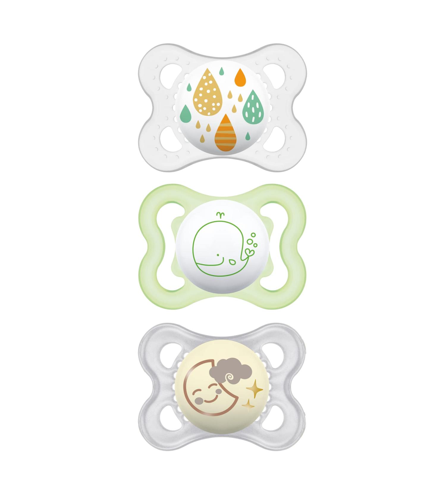 MAM Variety Pack Baby Pacifier | Promotes Healthy Oral Development | 0-6 Months | Unisex | 3 Types | 3 Count - Buy Online on SooperMarket.com