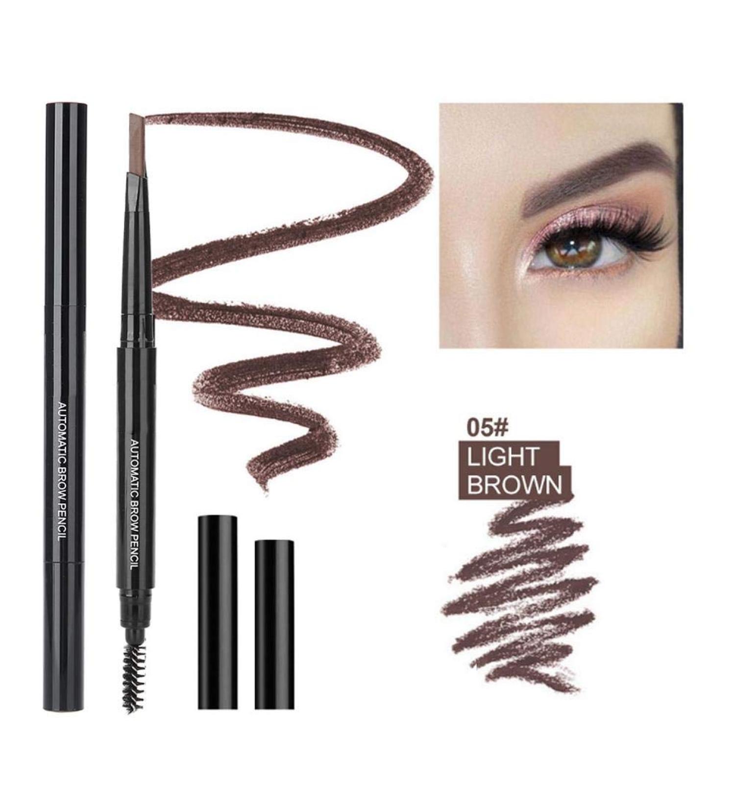 5 Colors Waterproof Eyebrow Pen - Long Lasting Gel & Triangular Tip Brush for Perfect Eyebrow Makeup - Buy Online on SooperMarket.com