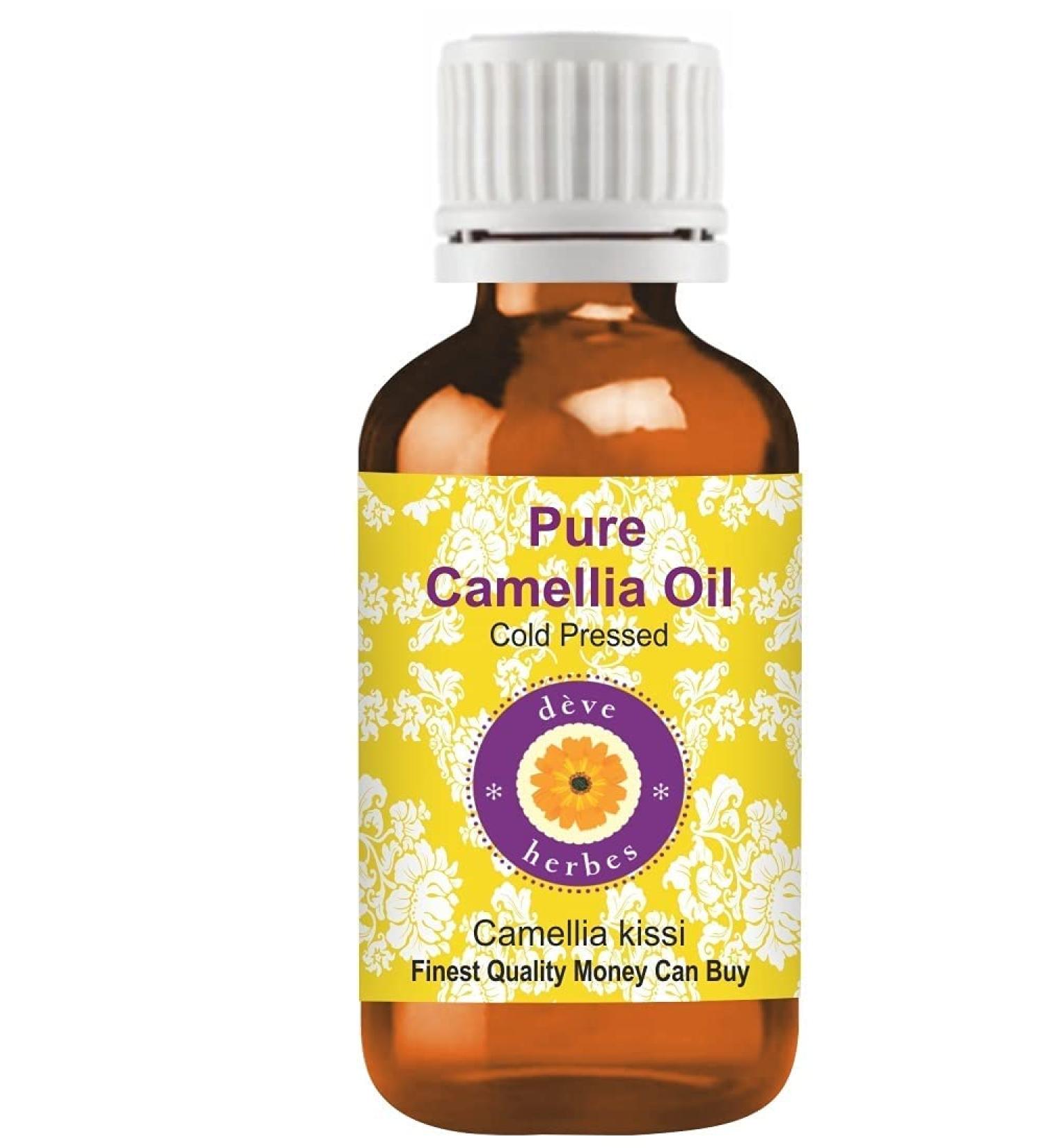Deve Herbes Pure Camellia Oil - Natural Cold Pressed Therapeutic Grade 30ml (1 oz) - Premium Skincare Oil for Hydration & Nourishment | International Shipping - Buy Online on SooperMarket.com