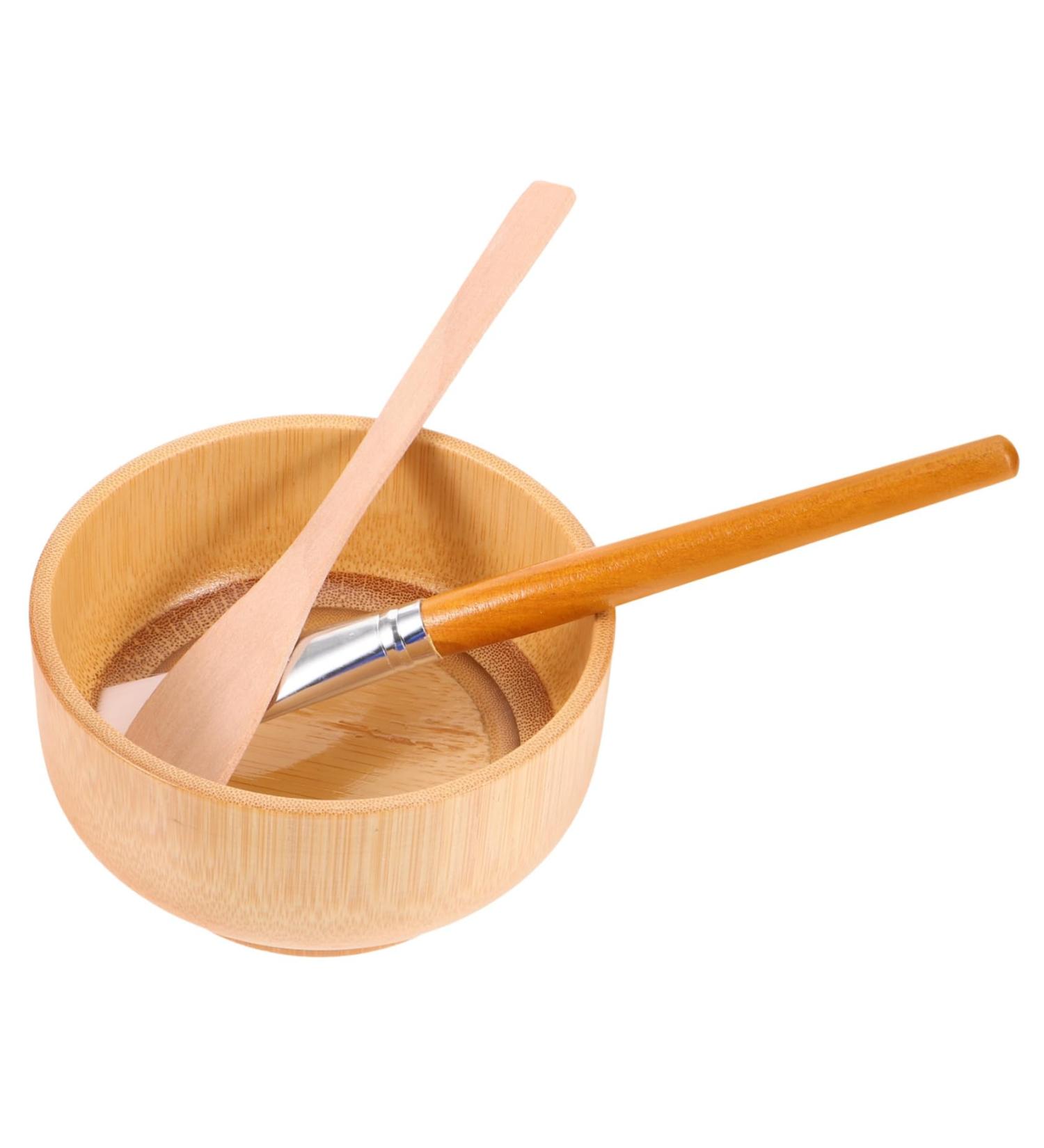 Beavorty Wooden Mask Bowl Set - Beauty Mixing Bowl & DIY Facial Mask Tools for Estheticians | Ideal for Clay & Mud Masks - Buy Online on SooperMarket.com