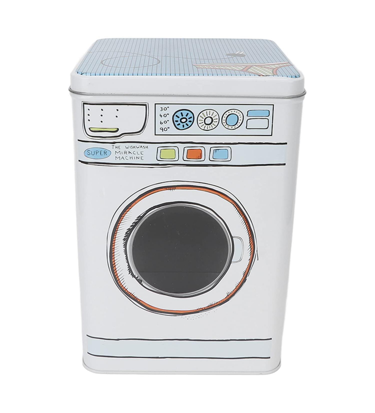 TITA-DONG Modern Washing Powder Storage Tin - Large Capacity Metal Laundry Detergent Canister in Blue - Buy Online on SooperMarket.com