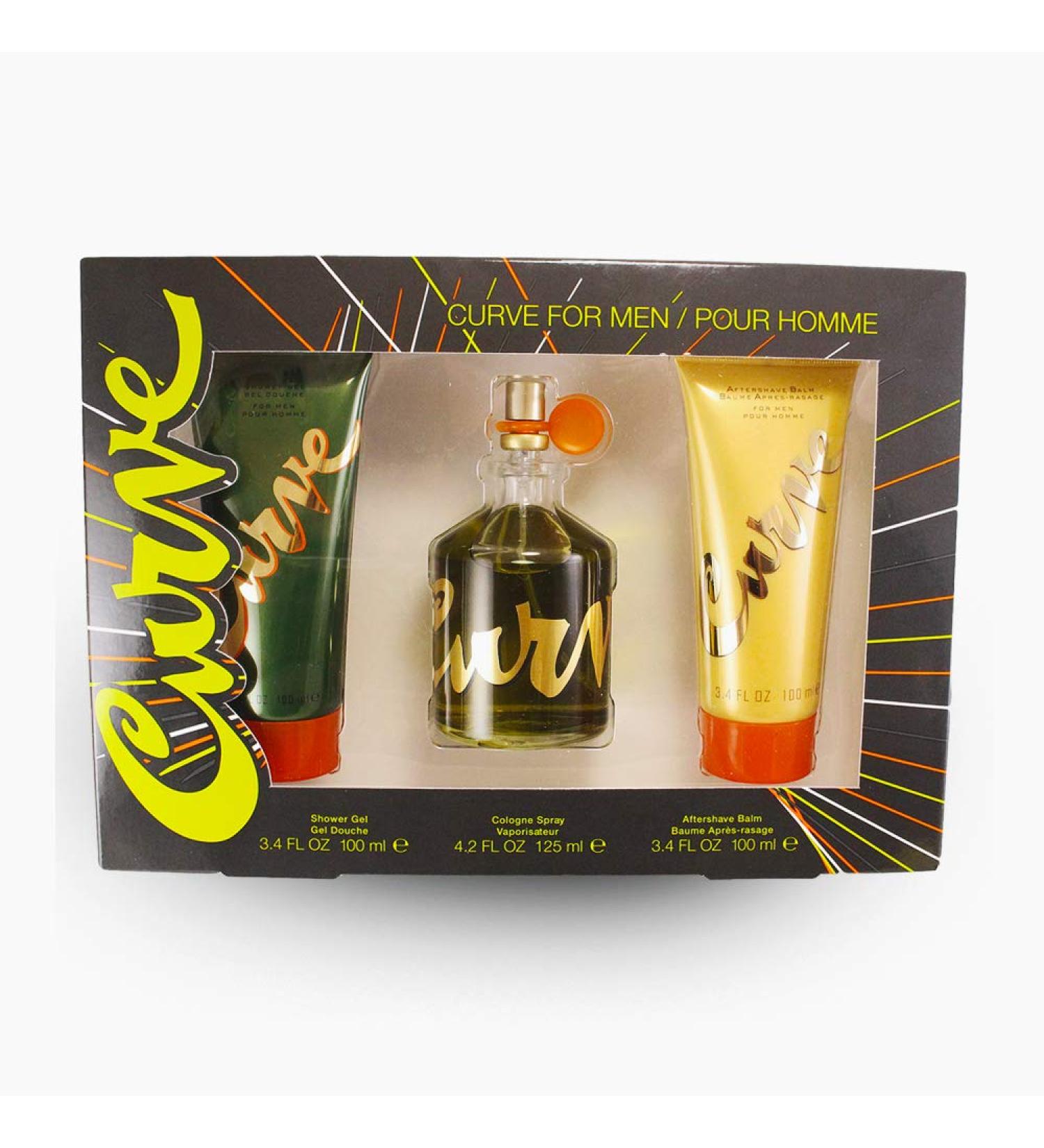 Liz Claiborne Curve 3 Pc. Gift Set (Cologne Spray + After Shave Balm + Shower Gel) for Men 4.2 Fl Ounce