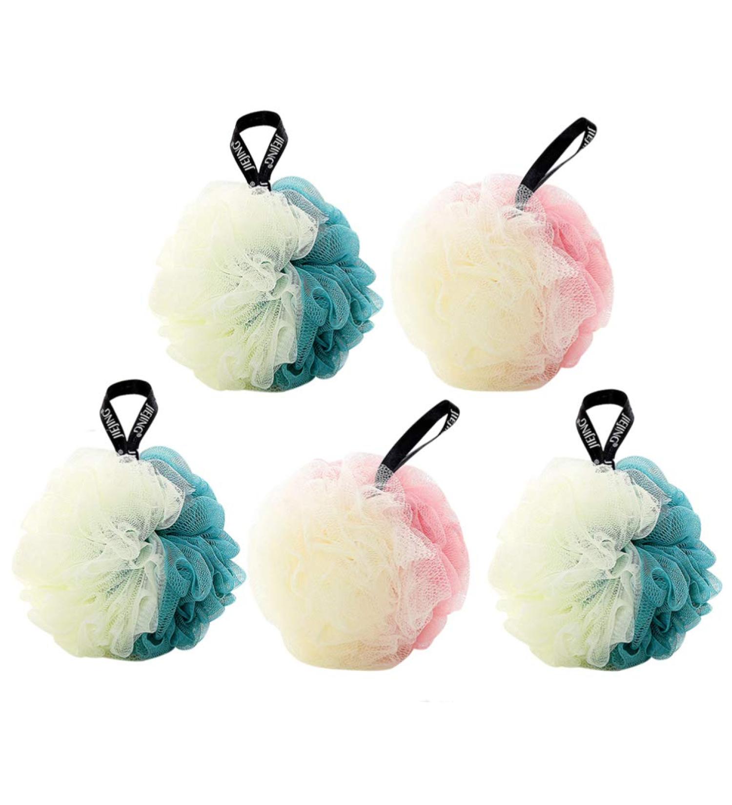 Buy Cabilock 5pcs Kids Shower Scrunchie Bathbombs - Soft Mesh Sponge Poufs for Fun Bathing Experience - Buy Online on SooperMarket.com