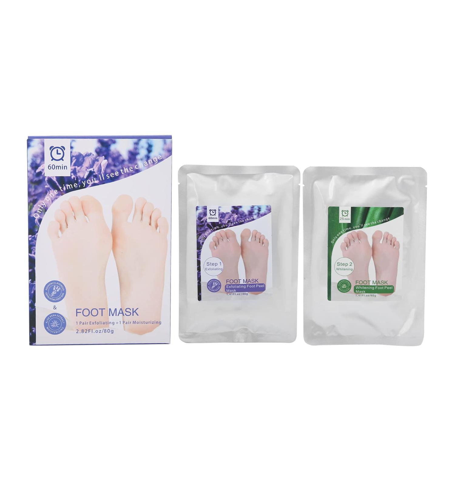Foot Peeling Mask - 2 Pack for Baby Soft Feet | Dead Skin Removal & Brightening | Moisturizing Foot Mask - Buy Online on SooperMarket.com