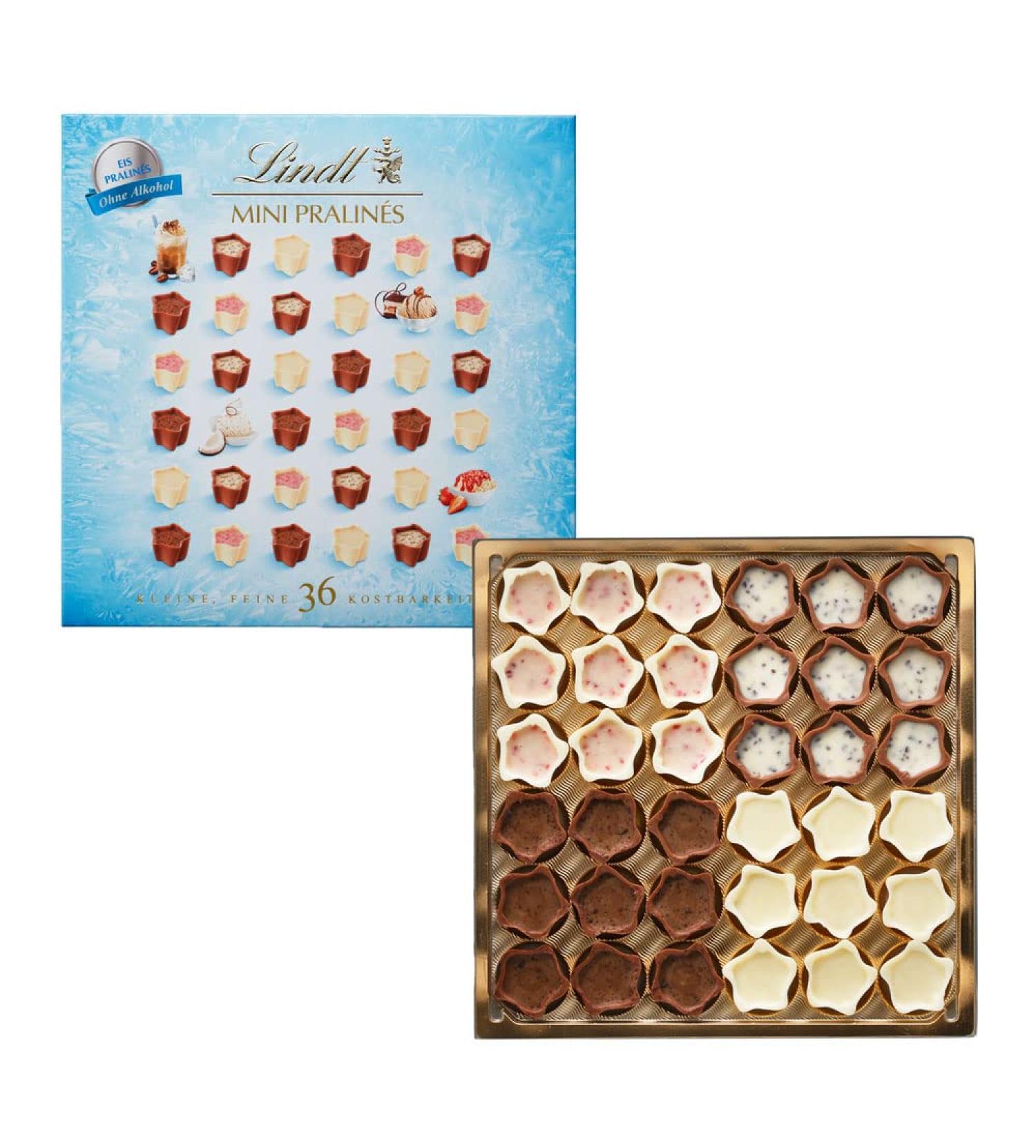 Lindt Chocolate Summer Mini Ice Pralin s 165g - 36 Assorted Alcohol-Free Pralines | Perfect Chocolate Gift Box - Buy Online on SooperMarket.com