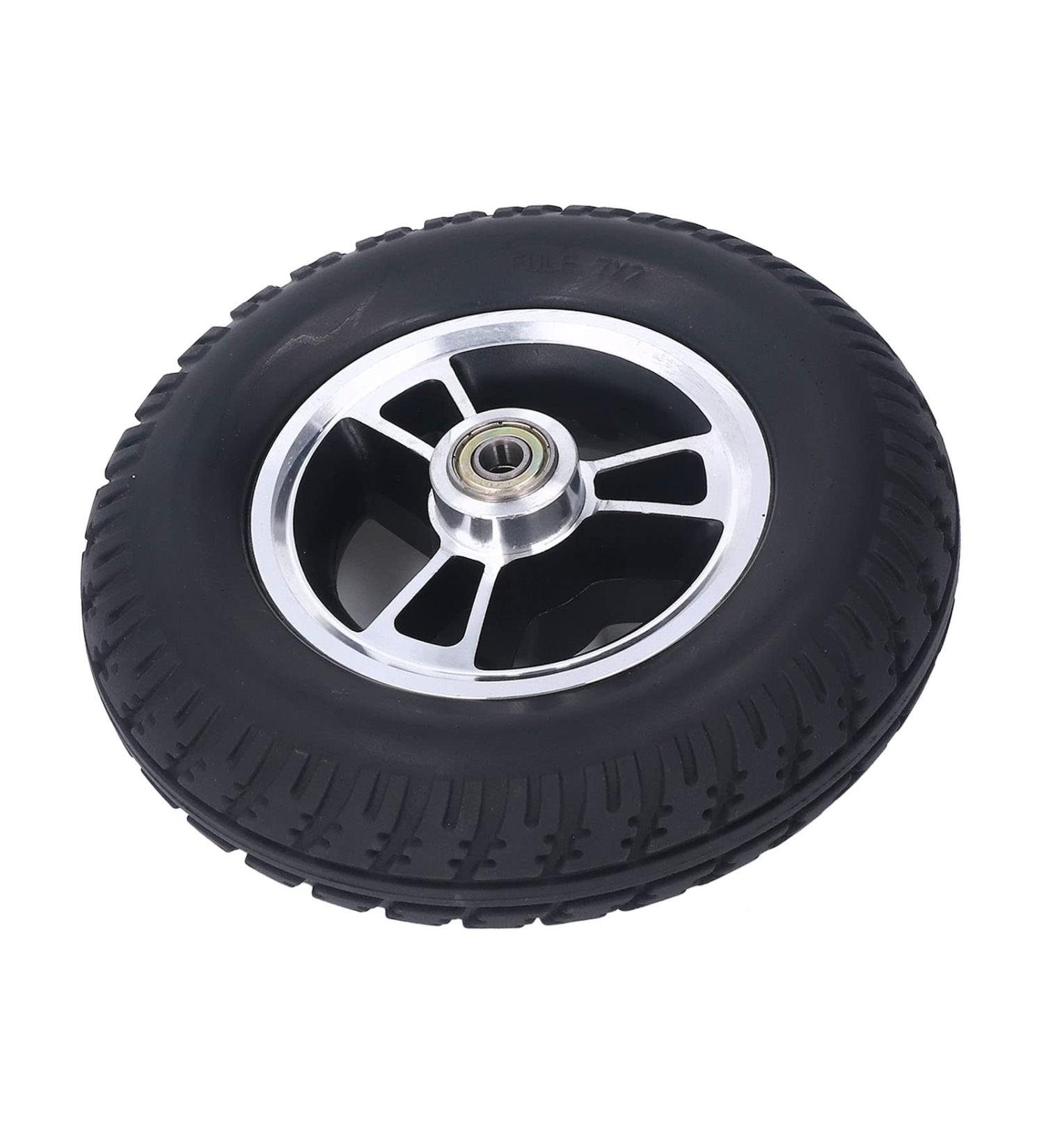 Wheelchair Wheel Hub 17.78Cm 7 Inch Wheels 7In Rehabilitation Tire Pu Alloy Wheels 47Mm 1.85In Replacement Wheels - Buy Online on SooperMarket.com