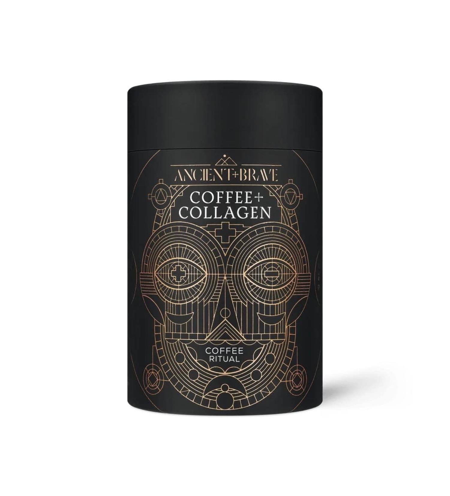 Premium Ancient + Brave Coffee + Collagen Powder 250g - Organic Brazilian Ground Coffee with Grass-Fed Collagen - Cacao, Ashwagandha & Baobab Blend - High Protein Keto | Shop Now - Buy Online on SooperMarket.com