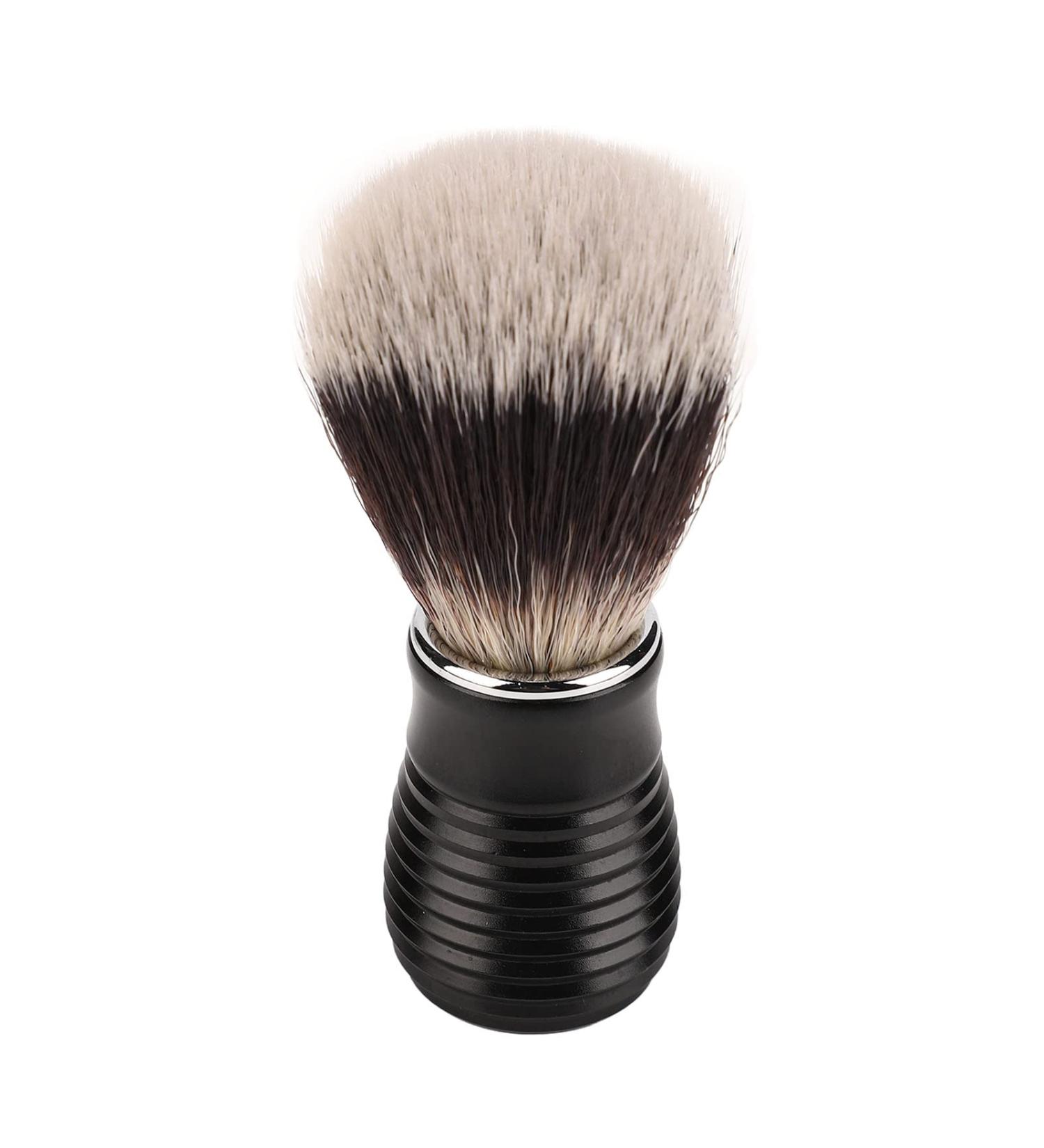 Premium Portable Shaving Brush for Men - Nylon Hair Beard Cleaning Aluminum Handle | Ideal for Home & Salon Use - Buy Online on SooperMarket.com