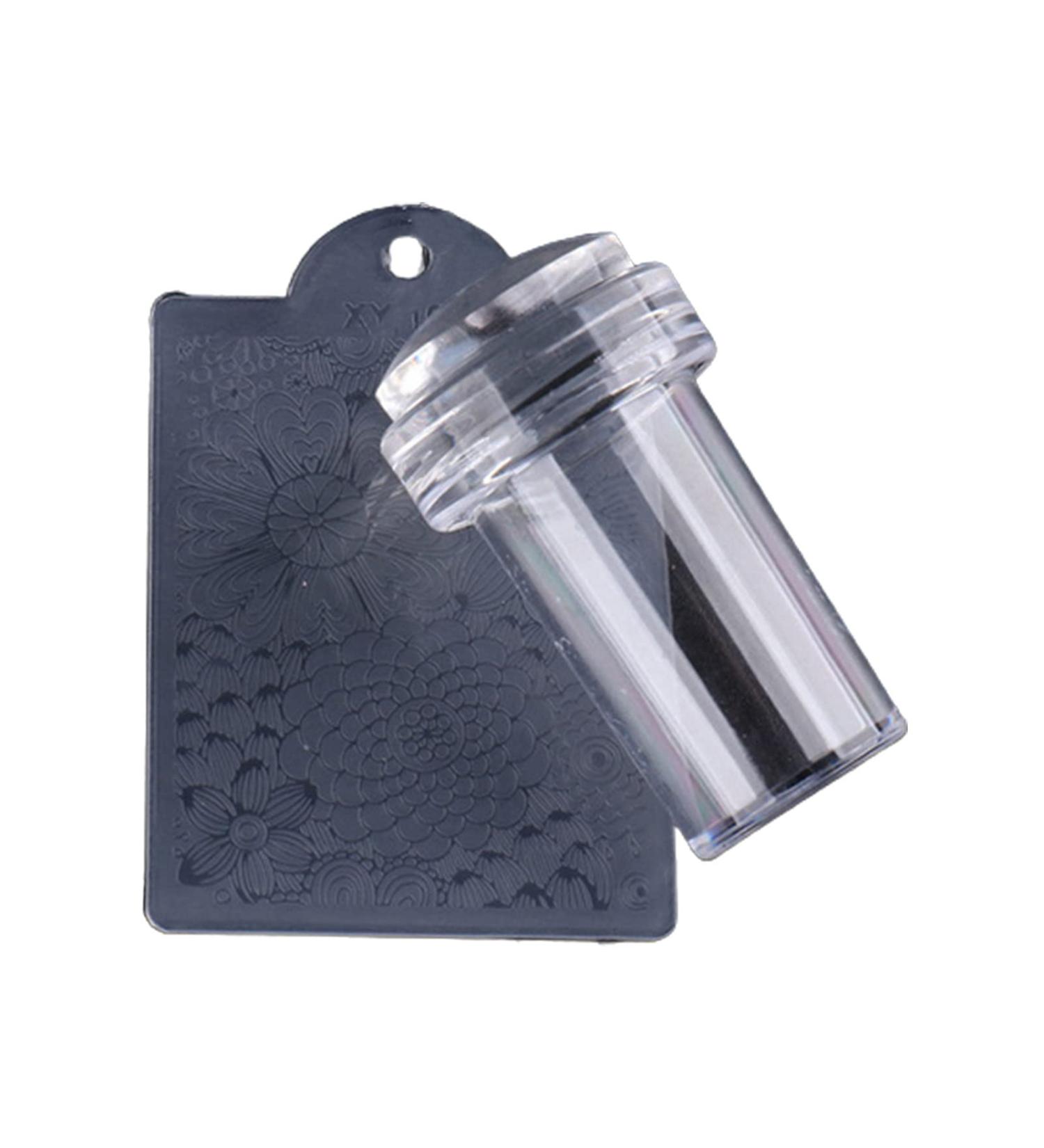 wirlsweal Nail Art Stamper Easy Storage Portable Reusable Nail Tool Stamp Seal for Fingernails Nail Tool Stamp Anti-dust for Female Transparent - Buy Online on SooperMarket.com
