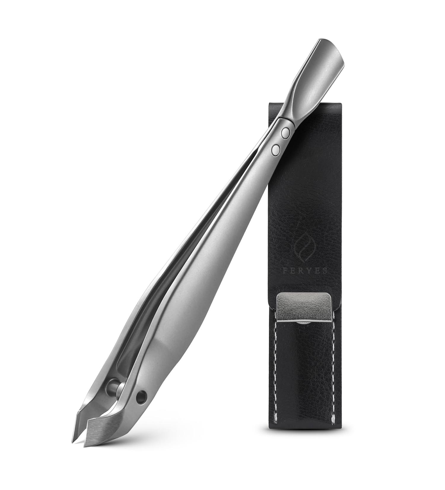 Feryes Nail Skin Clippers & Shaver - 2-in-1 Portable Nail Care Tool for Men & Women - Silver | Mini Nail Cutter with Storage Bag - Buy Online on SooperMarket.com
