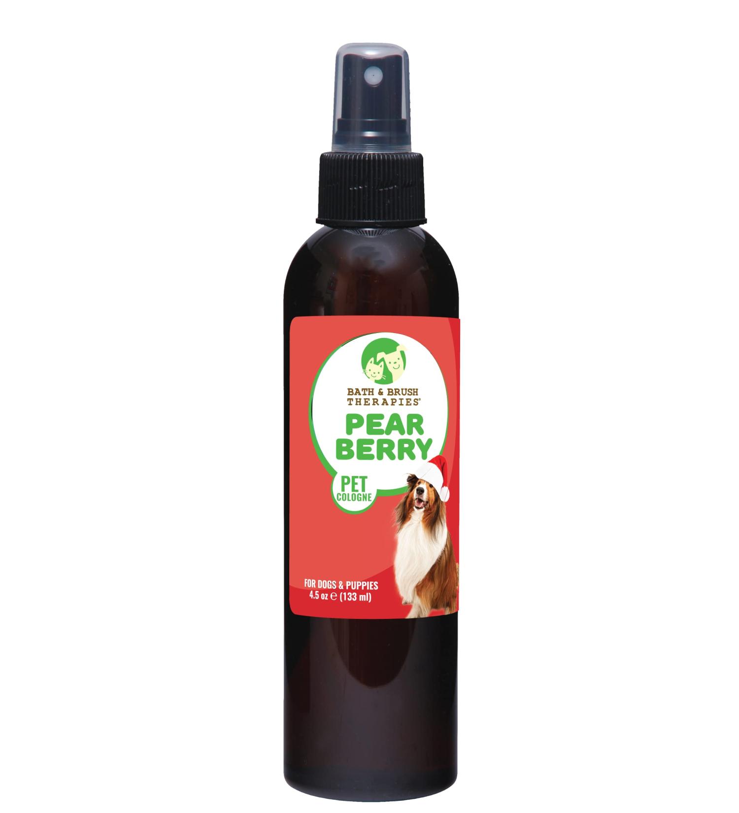 Bath & Brush Therapies Pear Berry Pet Cologne 4.5 oz for Dogs | Long-Lasting Odor Eliminator | Cruelty-Free, Paraben-Free | Made in USA - Buy Online on SooperMarket.com