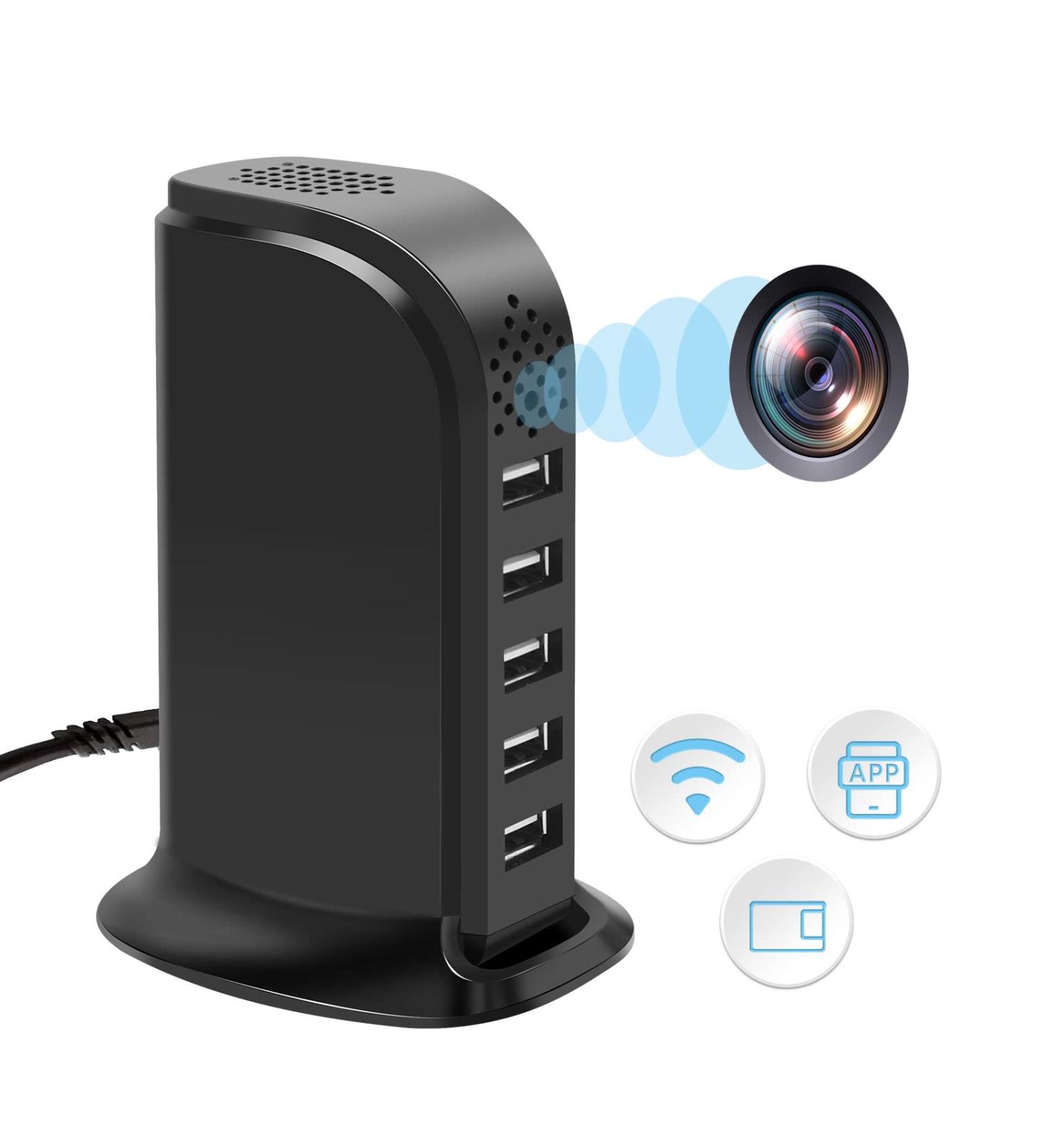 WiFi USB Charger Hidden Camera | 1080P HD Video Recording | Motion Detection | Remote View | Secret Nanny Cam for Home/Office - Buy Online on SooperMarket.com