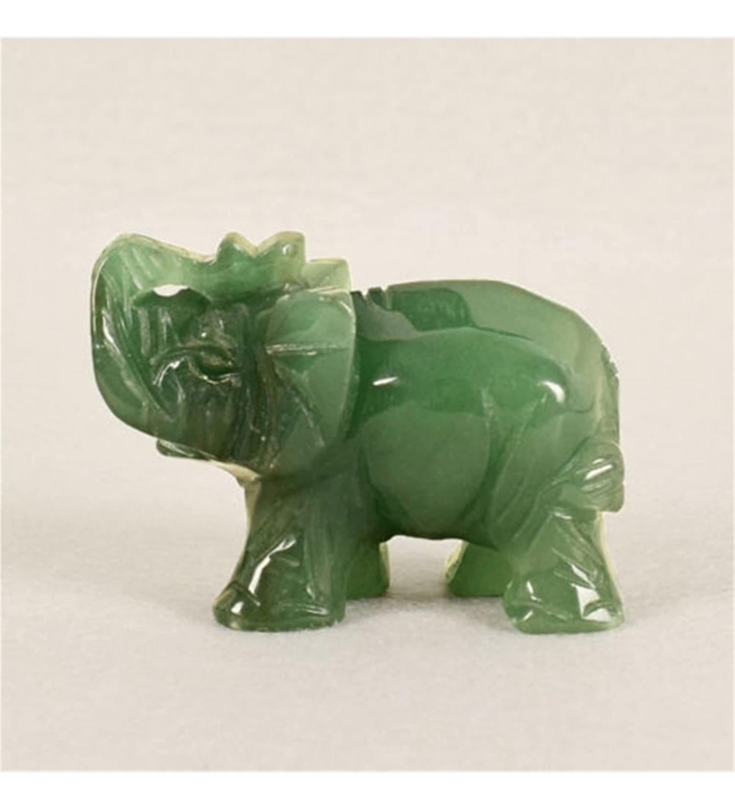 Handmade Carved Tangling Jade Elephant Gemstone Natural Crystal Figurine Good Luck Ornaments FZUGEDRLI (Color : Dongling Jade) - Buy Online on SooperMarket.com