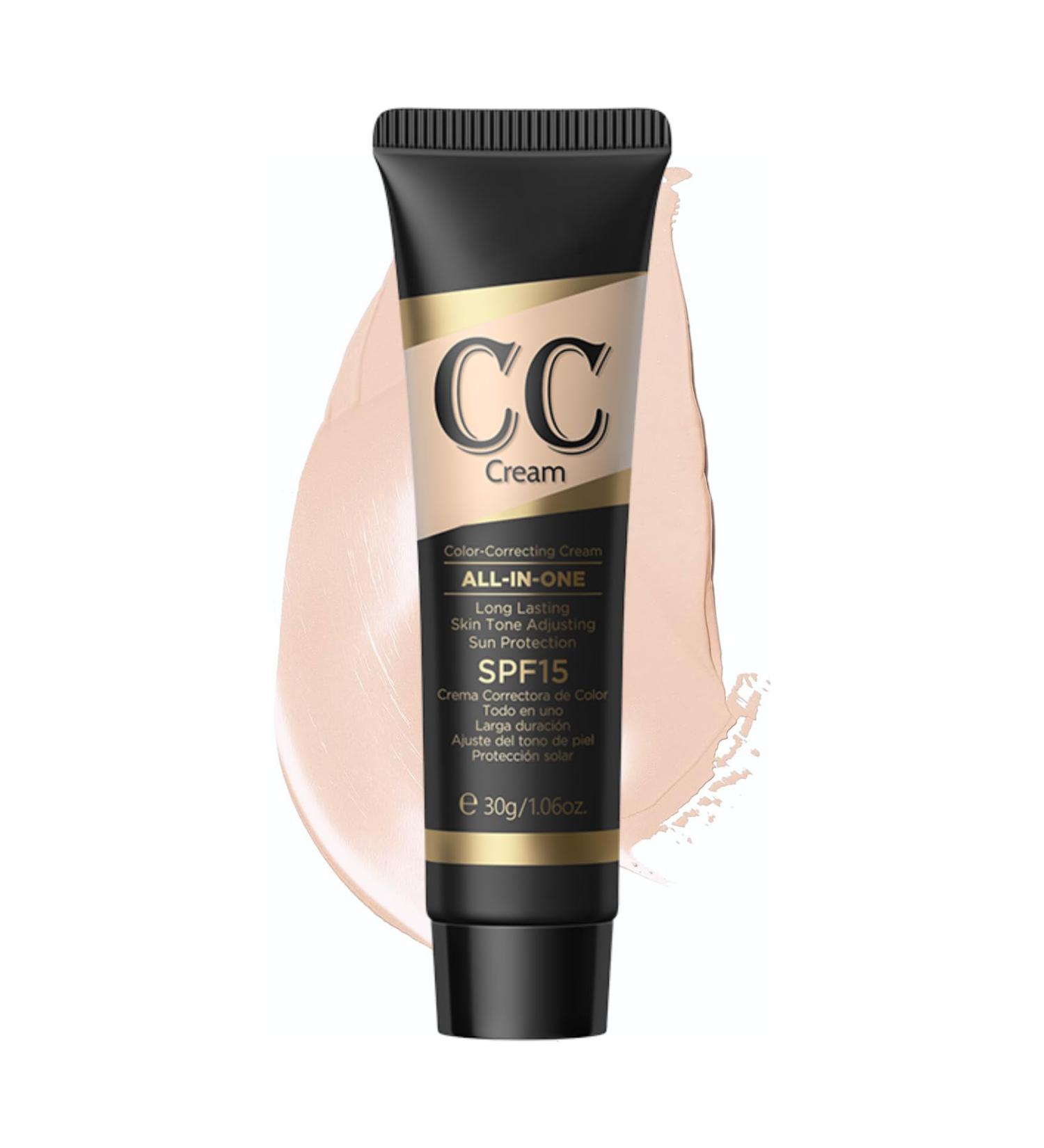 CC Cream Color Correction Cream with SPF 15+ All-In-One Full Coverage Foundation Concealer Full Coverage Anti-Redness Skin Tone Adjusting Sun Protection Natural Glowy Makeup Ivory 30g 40.00 ml (Pack of 1) Ivory White - Buy Online on SooperMarket.com