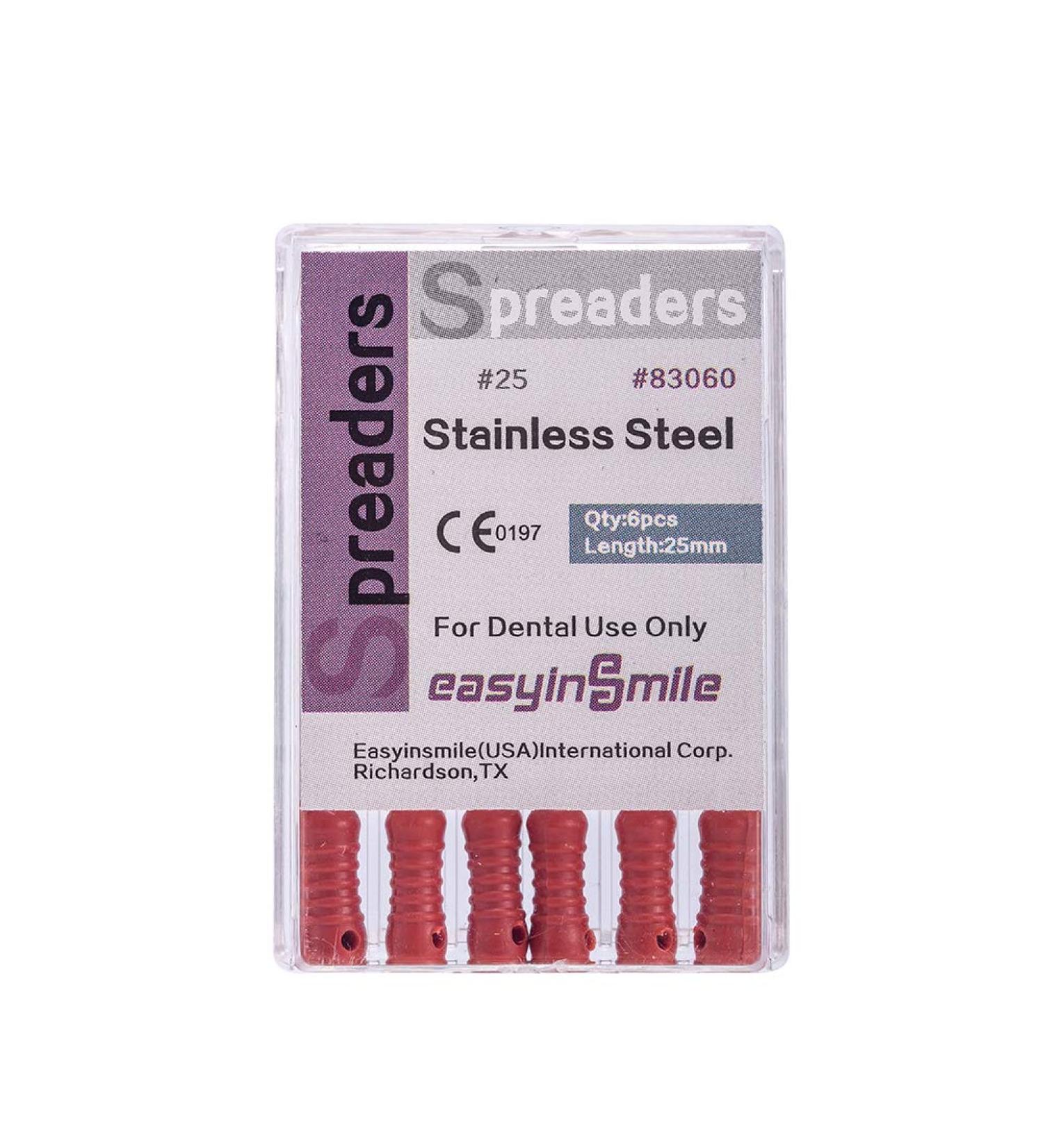 Easyinsmile Dental Endodontic Opener Root Canal Spreaders File Hand Use Files Stainless Steel 25MM 1 Pack (25)