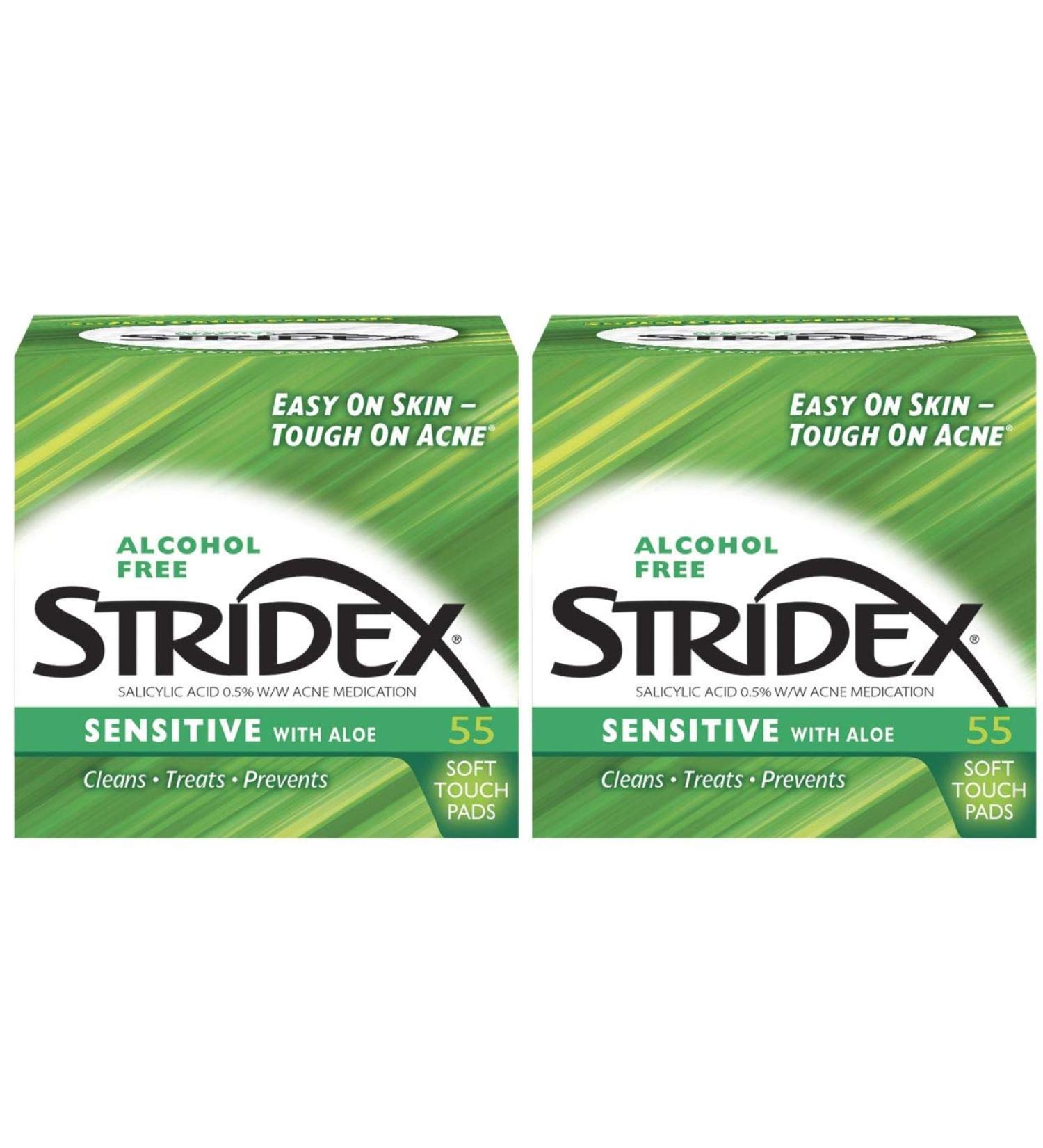 Stri-Dex Medicated Pads Sensitive 2 Count 55 Count (Pack of 2)