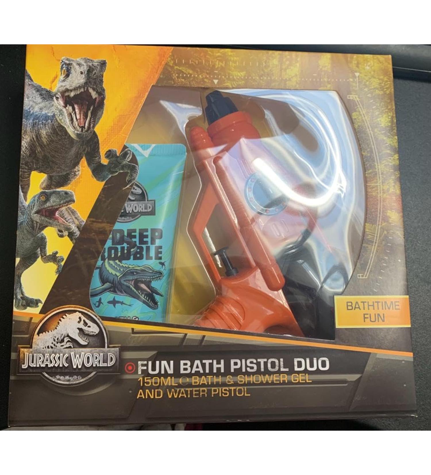 Dinosaur World fun Bath & shower gel & water pistol Gift Set Great for Any Dinosaur Enthusiats Sold by allglazz