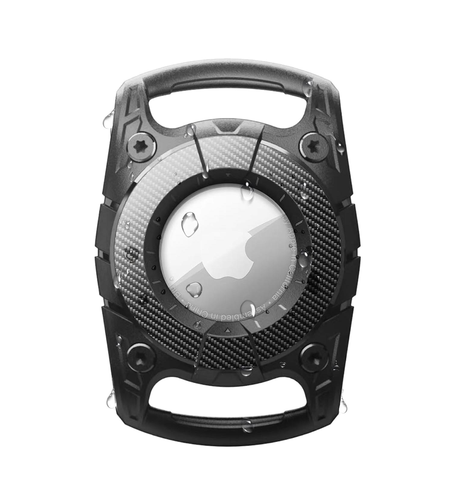 IP68 Waterproof Airtag Holder for Dogs & Cats - Compatible Apple Airtag Pendant & Keychain - Black - 1 Piece - Buy Online on SooperMarket.com