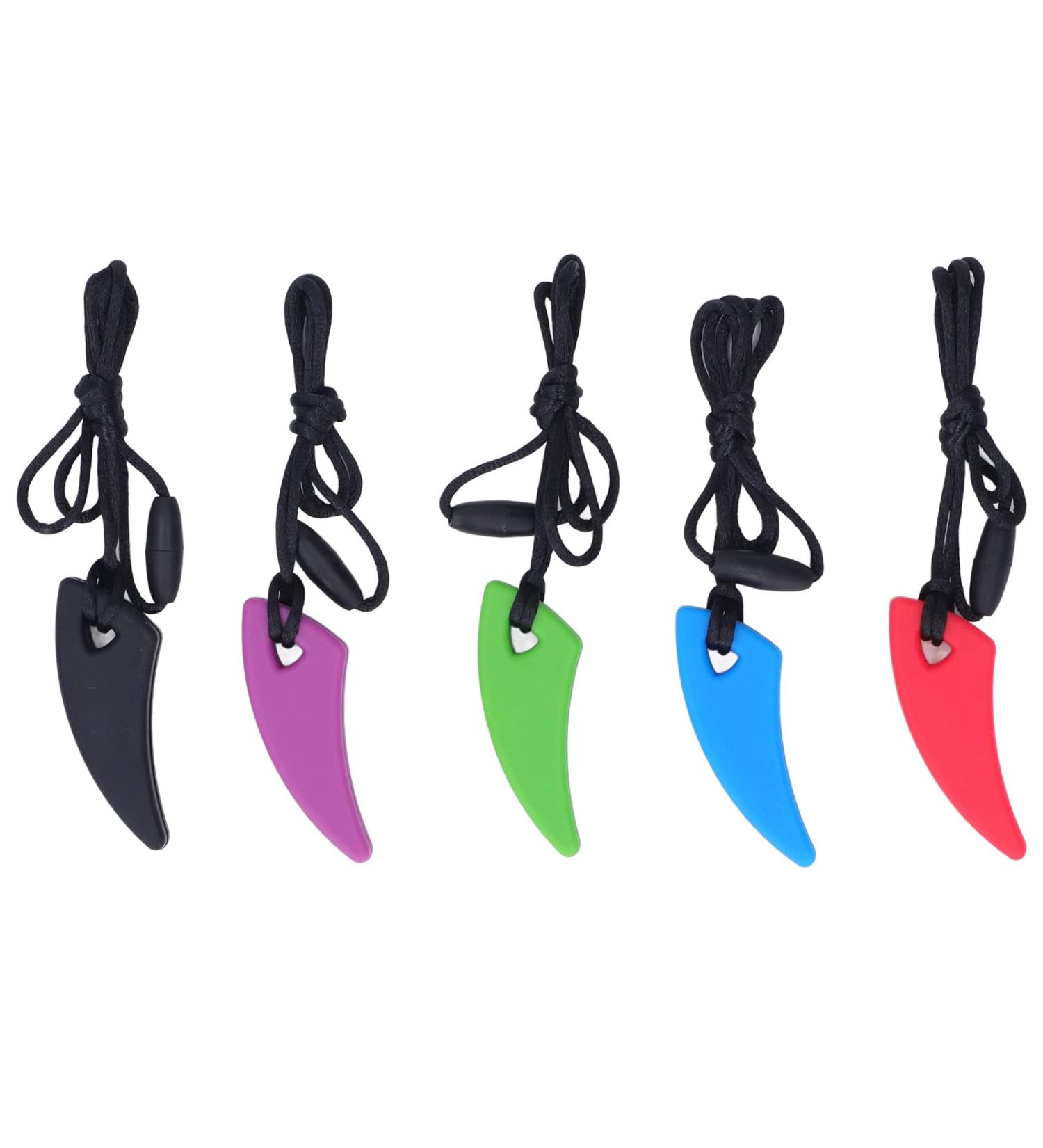 Buy Chew Collar Safety 5 Pack | Tooth Shape Silicone Sensory Relief for Anxiety | Heat Resistant | Worldwide Shipping - Buy Online on SooperMarket.com
