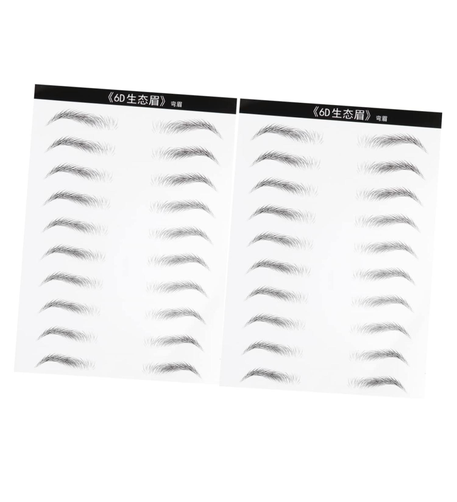 Gogogmee Artificial Eyebrow Patch 2 Sheets Black Stickers Brow Tatoo Eyebrow Makeup Tools s 3 Proof Patch - Buy Online on SooperMarket.com