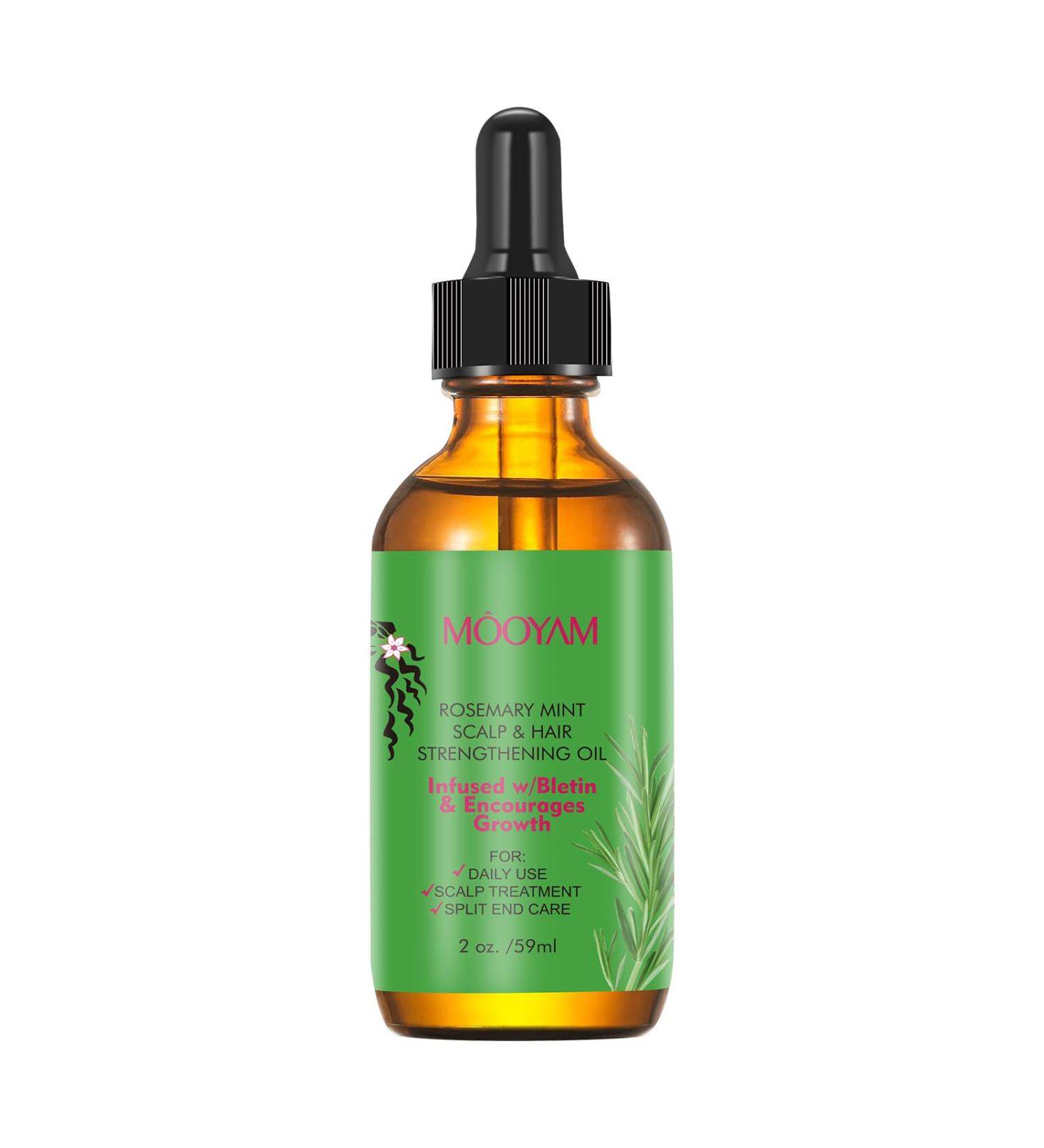 Rosemary Hair Growth Oil & Serum - Dry Scalp Treatment for Women | Hair Thickening & Essential Oil (2OZ) - Boost Hair Growth & Combat Hair Loss - Buy Online on SooperMarket.com
