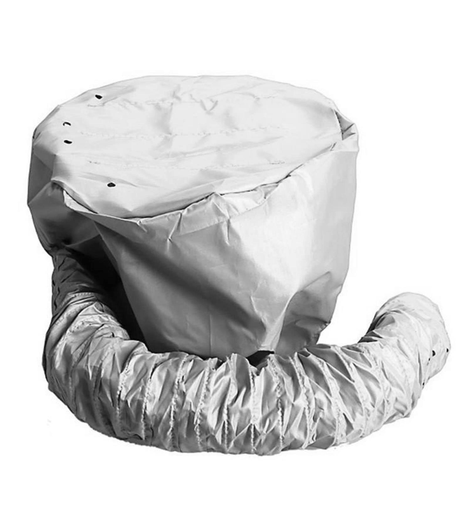 Soft Head Hair Dryer Flexible Hose Nylon Cord Size Adjustment Telescopic Head Heat Treatment Hair Dryer Cover (Silver)