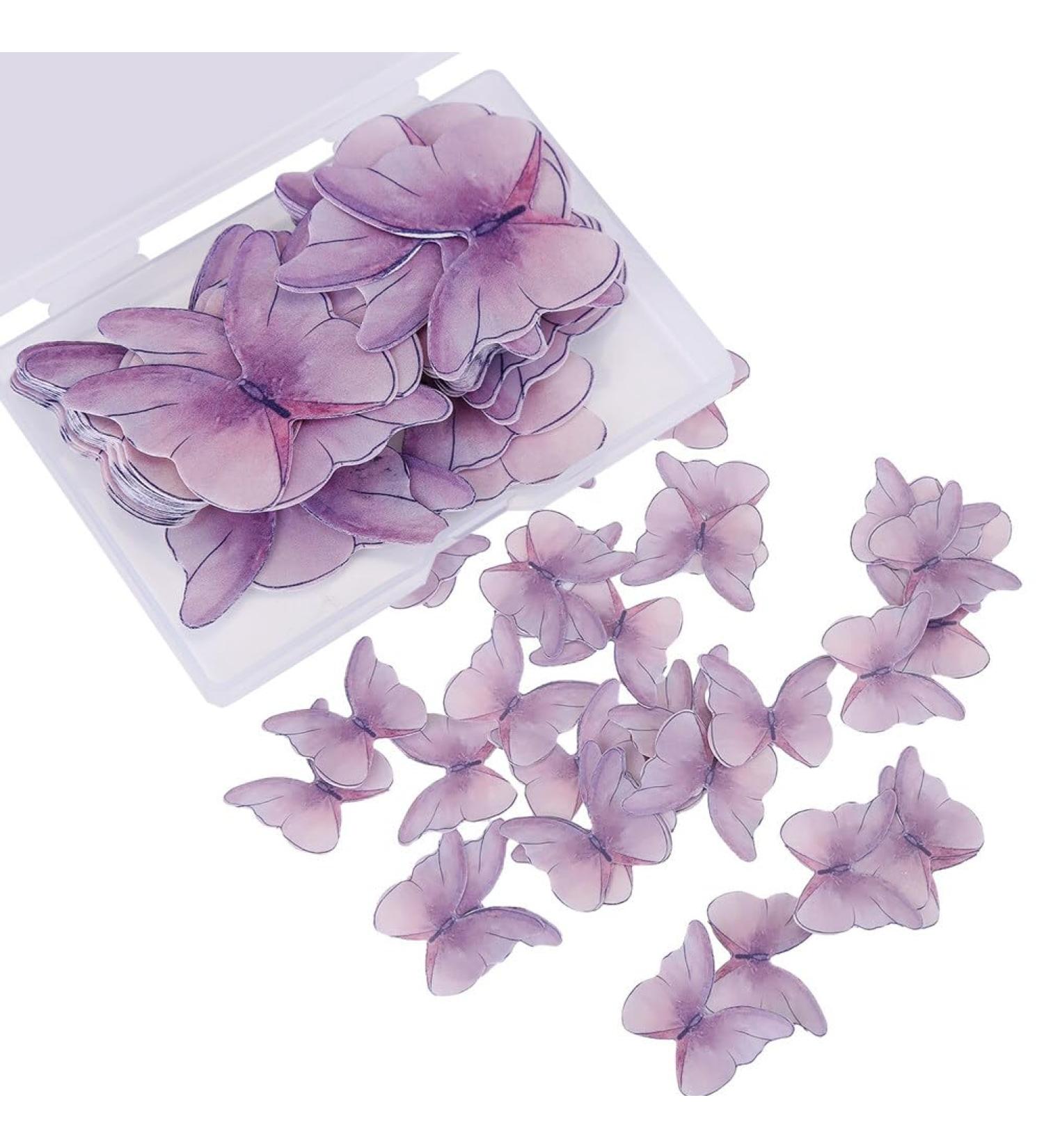 Butterfly Cupcake Topper Asudaro 3D Butterfly Cupcake Toppers Edible Butterfly Cake Cupcake Decoration for Birthday Wedding Fairy Party Butterfly Wall Sticker Decal One Size Purple - Buy Online on SooperMarket.com