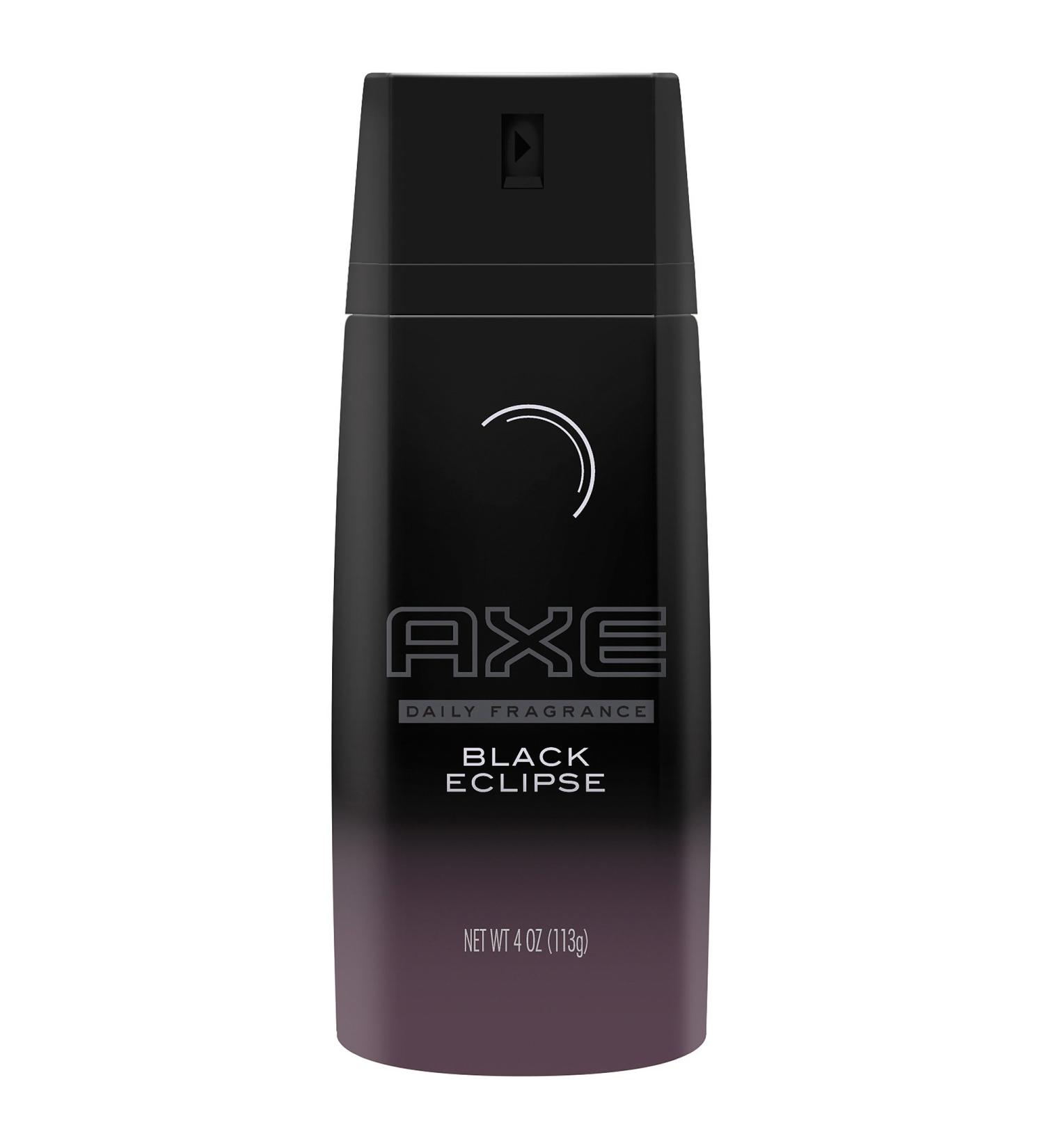 Axe Black Eclipse Deodorant Body Spray for Men All-day Fresh 4 Ounce Purple