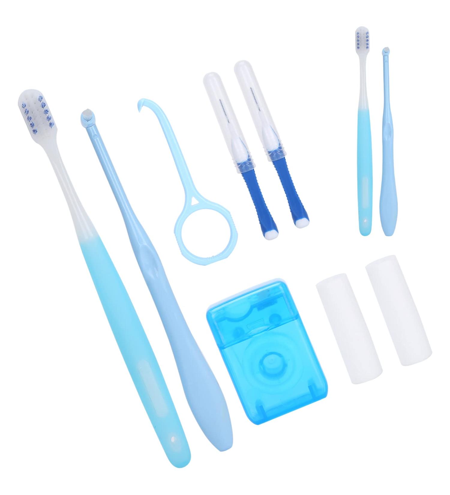 Orthodontic Care Set - Braces Cleaning Brush Interdental Brush Wax Tools & Dental Floss Retractor for Optimal Oral Hygiene - Buy Online on SooperMarket.com