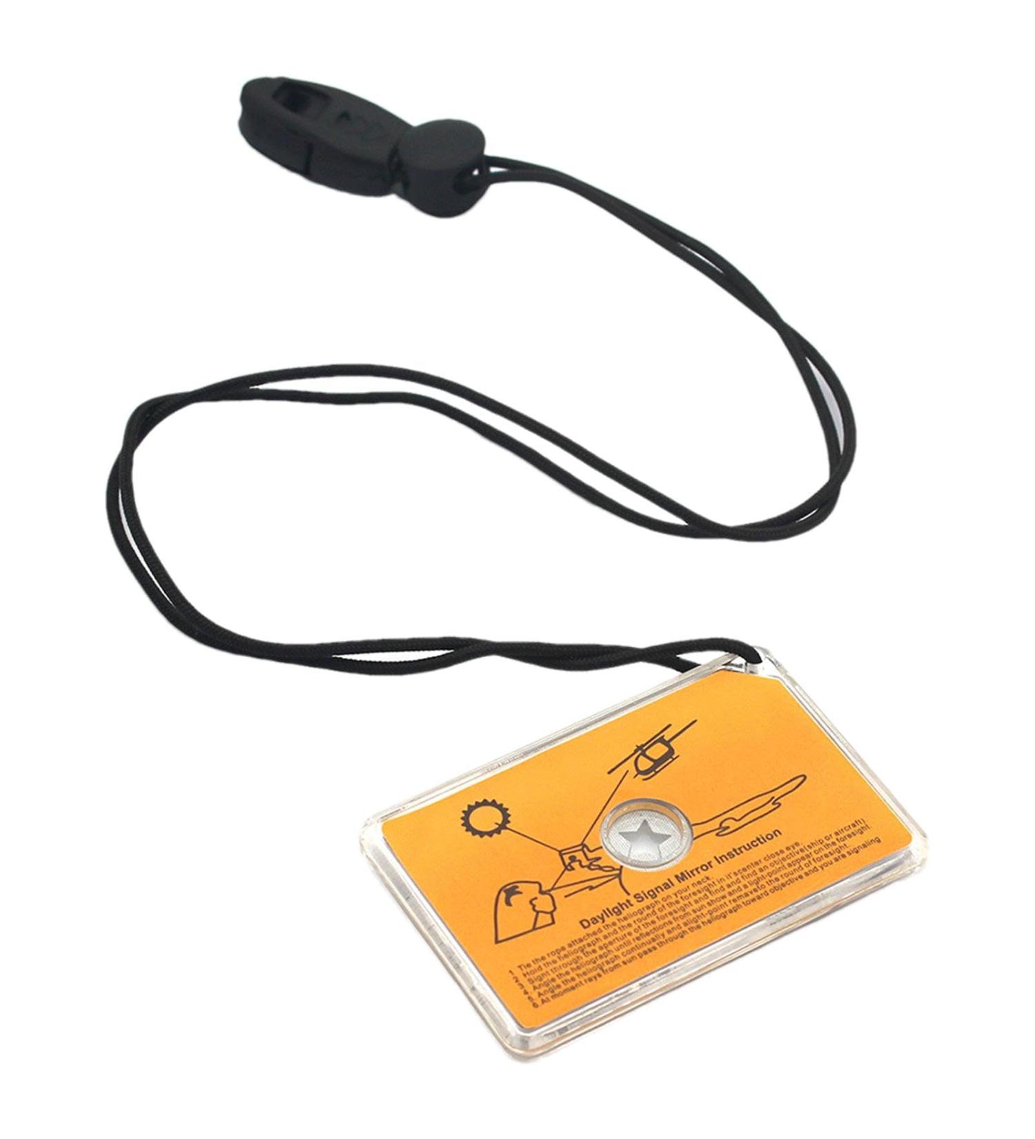 Lesunbak Rescue Mirror - Multifunctional Survival Signal Mirror for Outdoor Adventures | Portable Camping Tool for Backpacking - Buy Online on SooperMarket.com