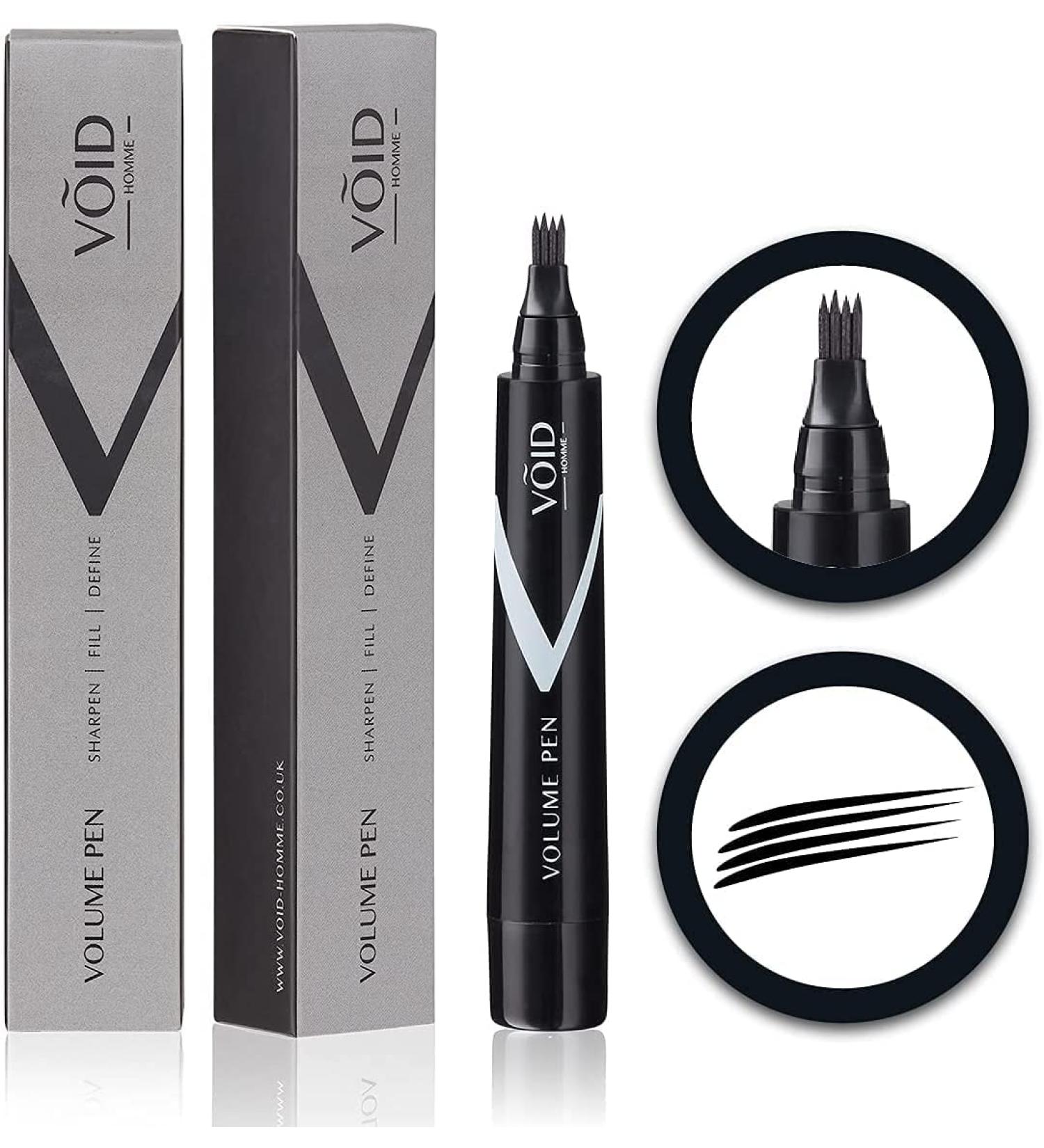 Void Homme Beard Pencil - Dark Brown & Black | Waterproof Beard Filler & Color for Men - Buy Online on SooperMarket.com