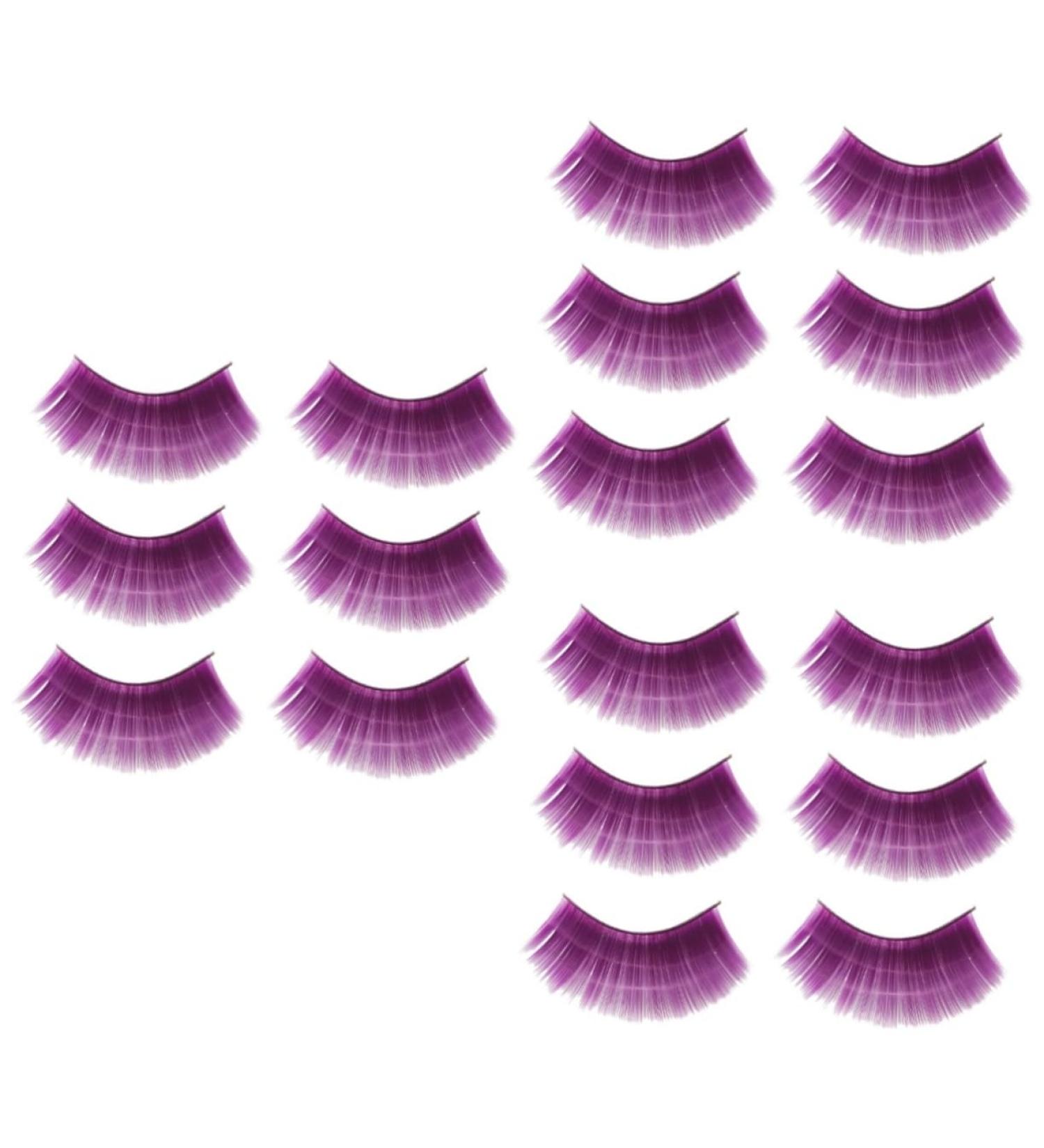 ABOOFAN 9 Pairs False Eyelashes Art Eyelashes Extension Eyelashes Magnetic Full Eye False Lashes Halloween Eyelashes Faux Eyelashes Exaggerative Fake Eyelashes Extend Miss Purple Fluffy - Buy Online on SooperMarket.com