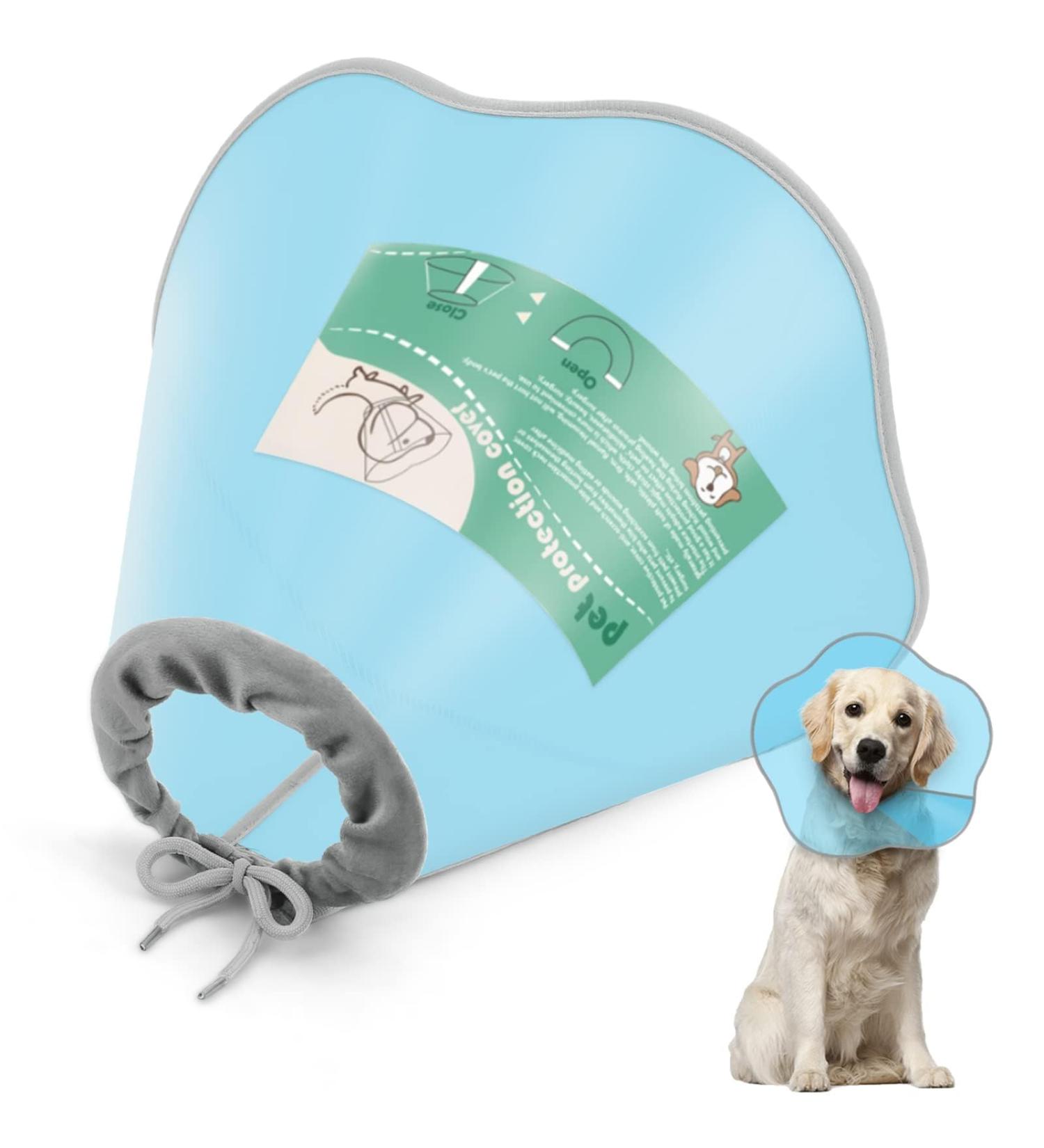 Adjustable Supet Dog Cone Collar for Large and Small Dogs - Blue XXXL - Buy Online on SooperMarket.com