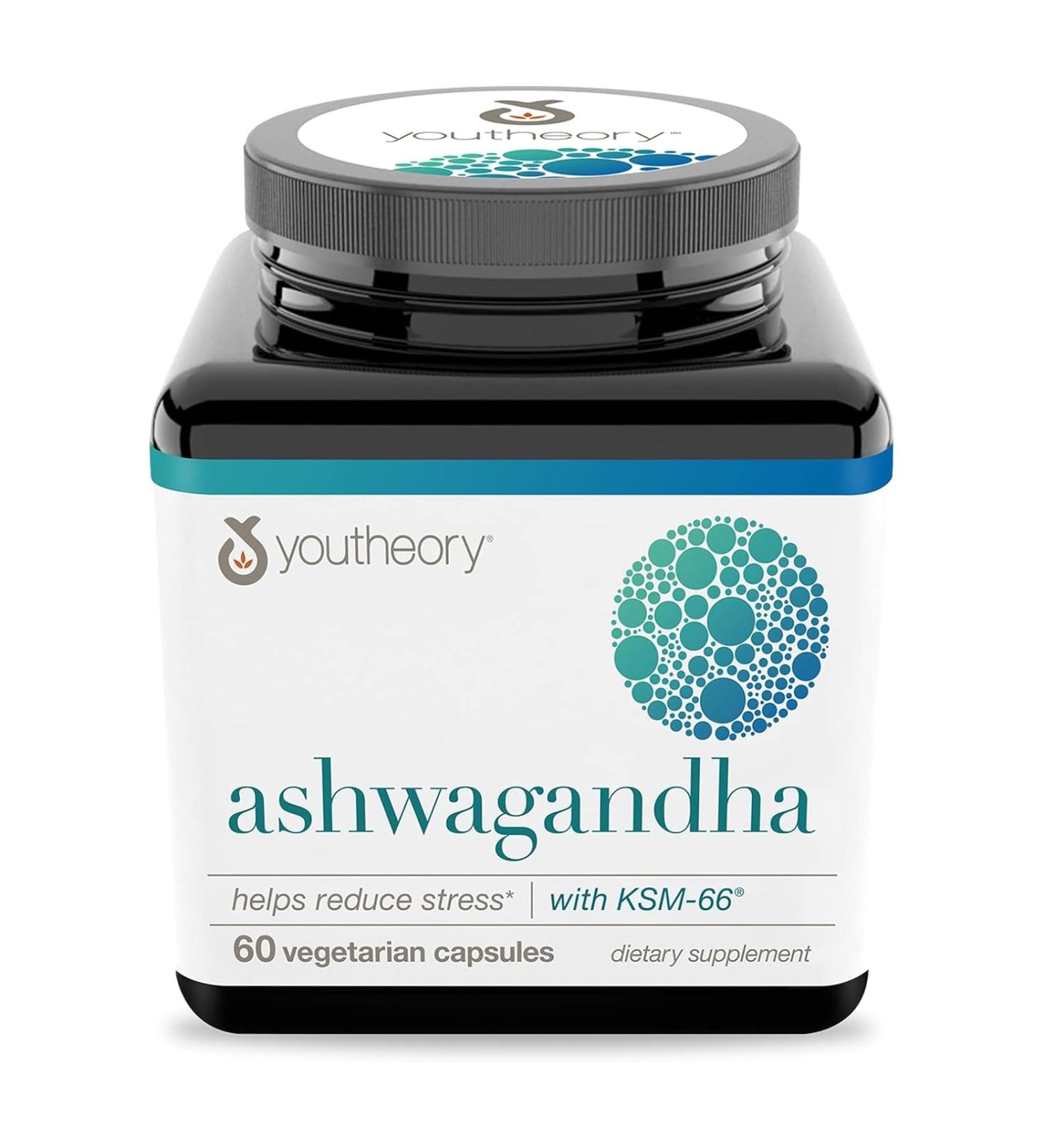 Youtheory Ashwagandha 60 Capsules - Buy Online on SooperMarket.com