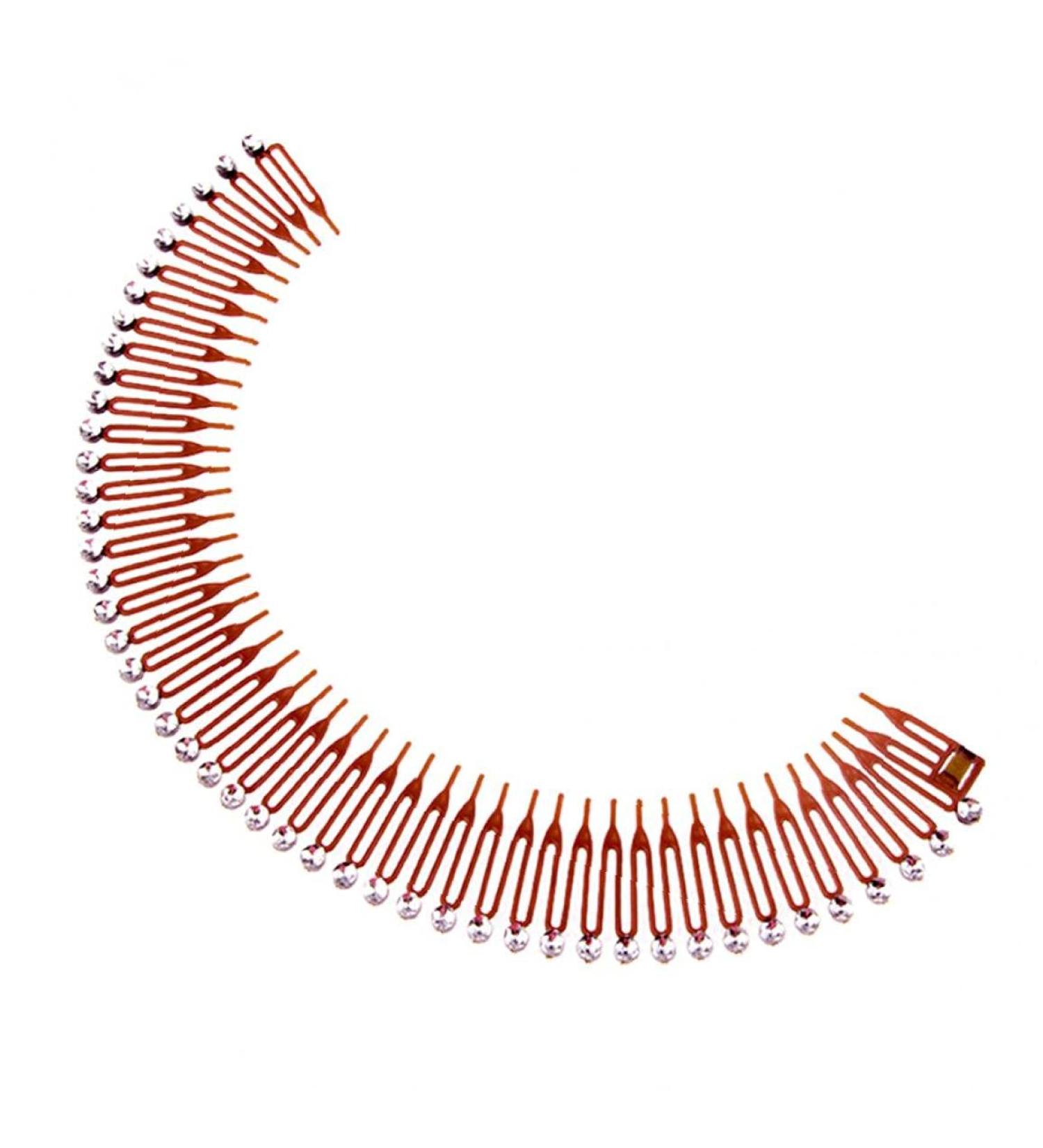 Stretch Hair Combs Plastic Full Circle Headband Flexible Hair Clip Sports Hair Wrap Holder for Women Girls Style 4 - Buy Online on SooperMarket.com