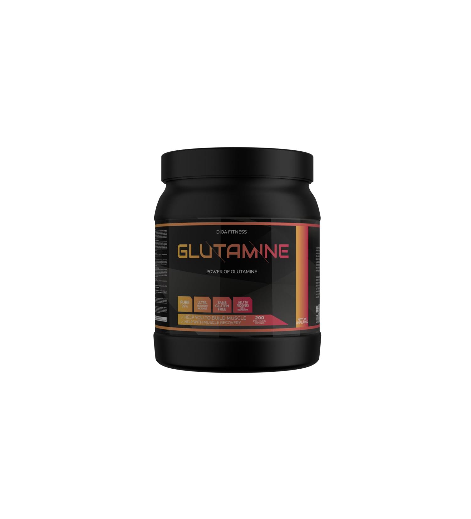 DIOA Fitness L-Glutamine 1000g 200 servings - Post Workout Muscle Recovery Immunity Digestive Health - No Artificial Fillers - Unflavored - Gluten Free - Buy Online on SooperMarket.com