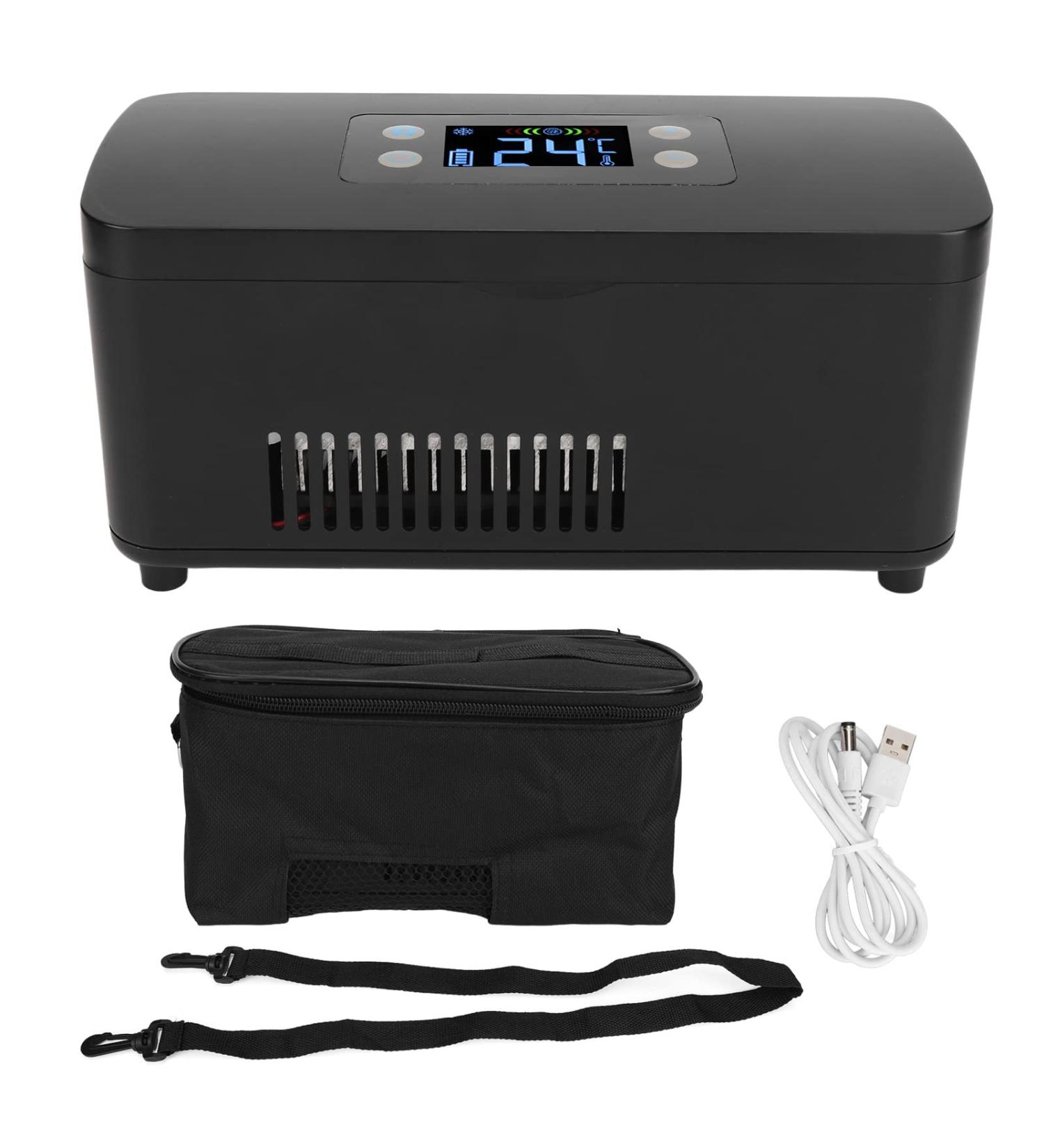 Mini Electric Insulin Cooler - Portable Refrigerated Box for Diabetic Medication - Rechargeable for Car Travel and Home Use - Buy Online on SooperMarket.com