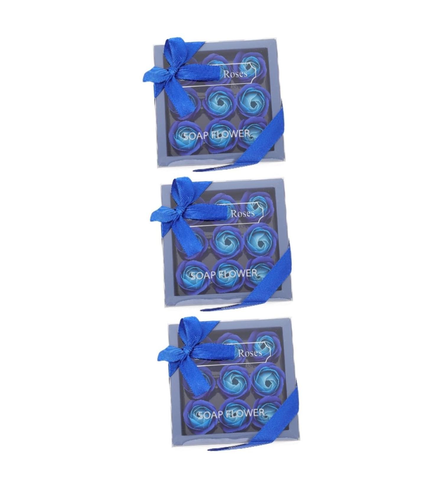 Artibetter 3 Boxes Rose Soap Flower Eternal Rose Bouquet Flower Gifts Rose Gifts Blue Gifts Graduation Party Floral Shower Soap Blue Rose Petals Diy Fake Rose Boxed Gift Box - Buy Online on SooperMarket.com