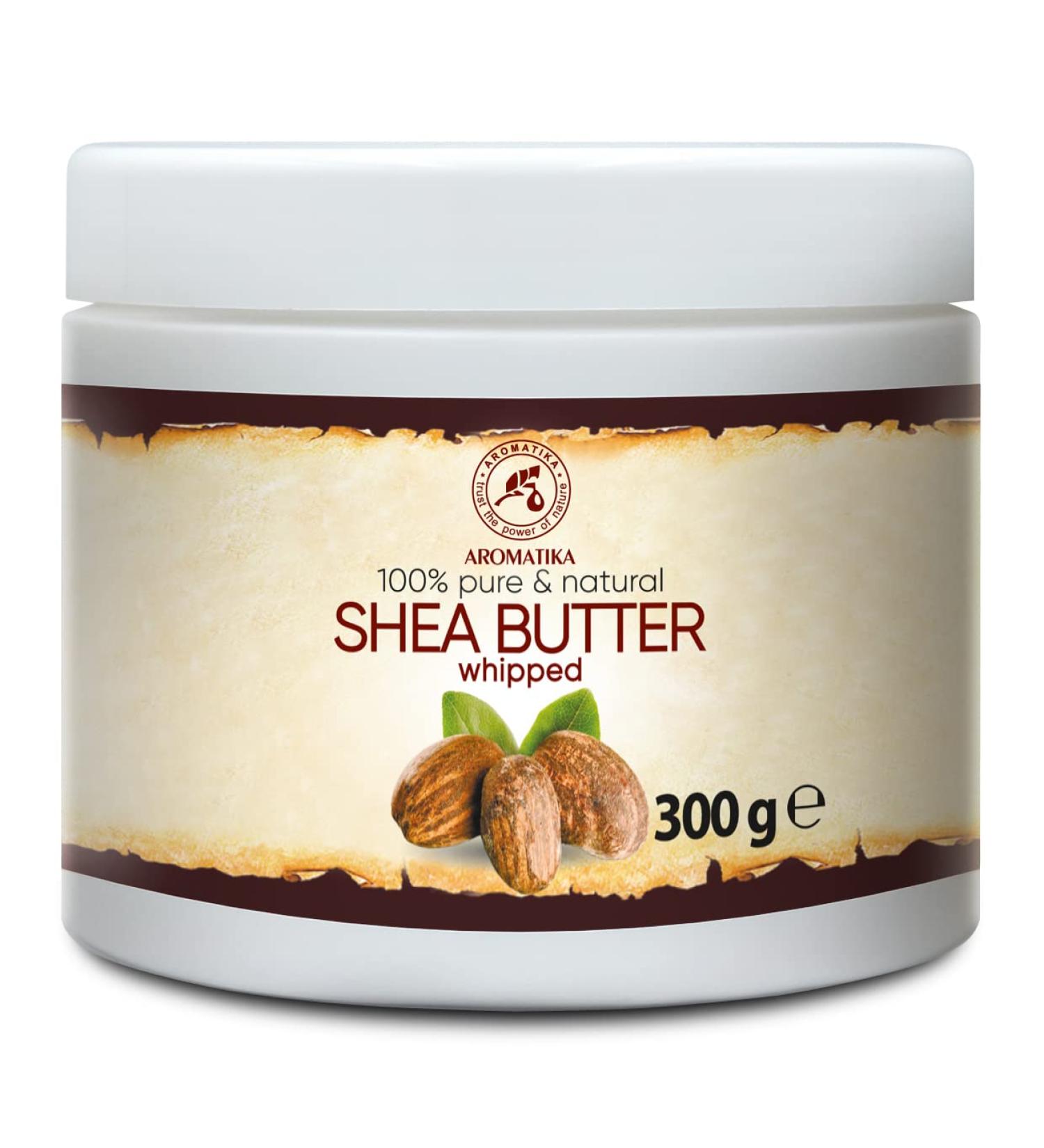 Opened Shea Butter Refined 300g - Natural Body Butter for Intensive Face Body & Hair Care - Butyrospermum Parkii - Ideal for Massage - 1 Pack - Buy Online on SooperMarket.com