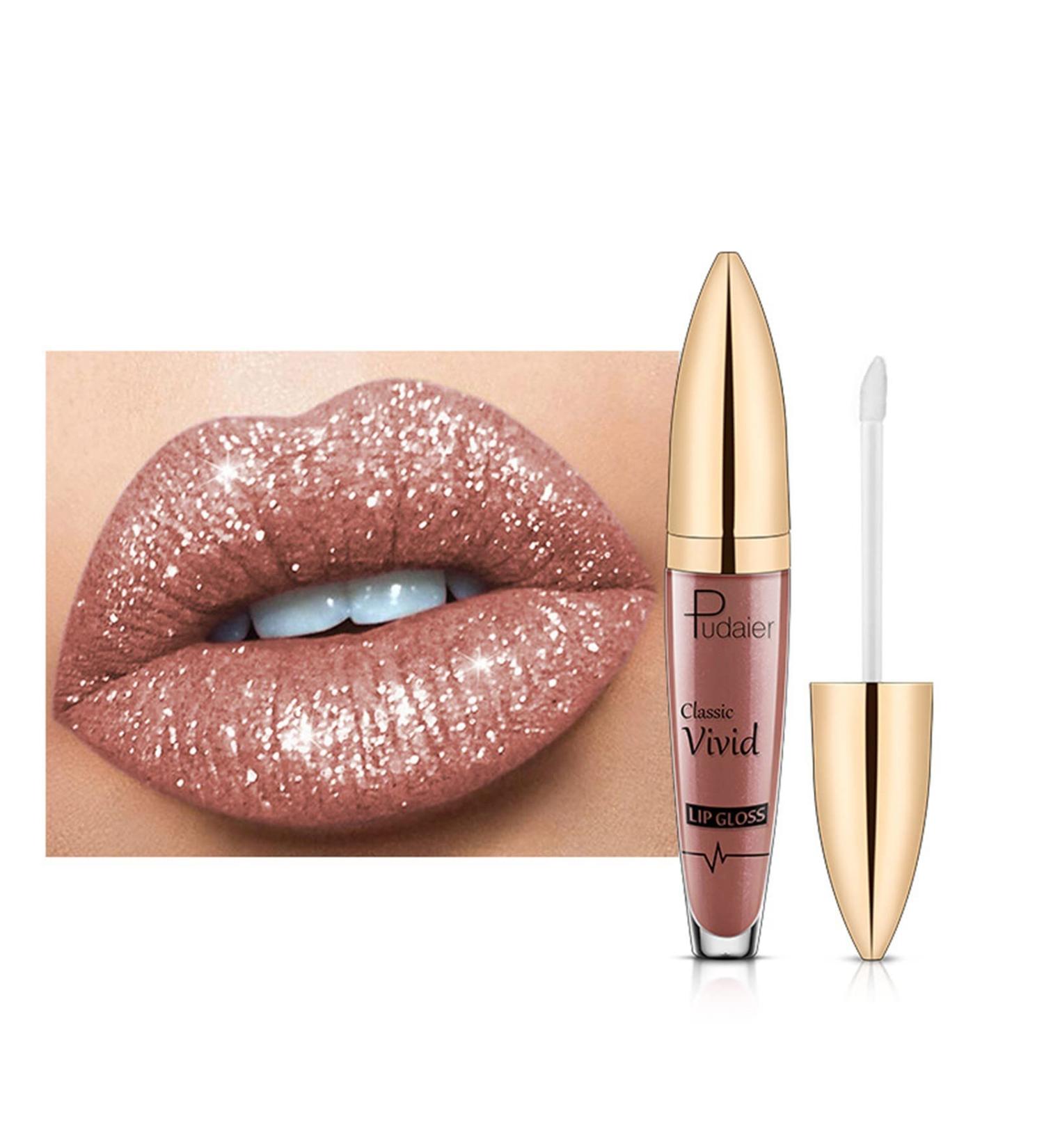 Moon Glitter Glitzer Lipstick | Shimmer Pearlescent Satin Lip Gloss | Long-Lasting Smooth Finish | International Shipping Available - Buy Online on SooperMarket.com