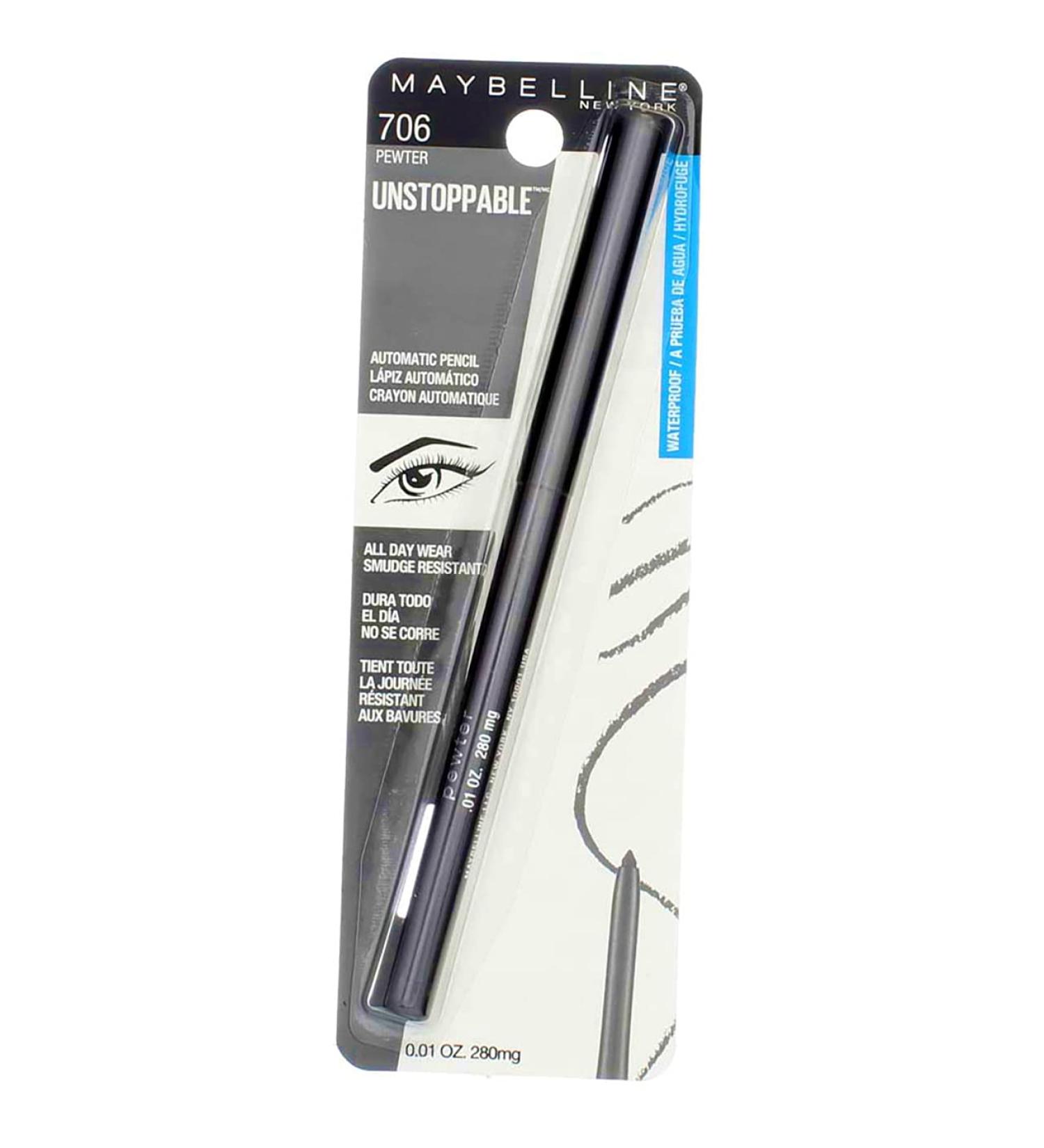 Maybelline Unstoppable Eyeliner in Pewter - 2 Pack | Long-lasting Formula - Buy Online on SooperMarket.com
