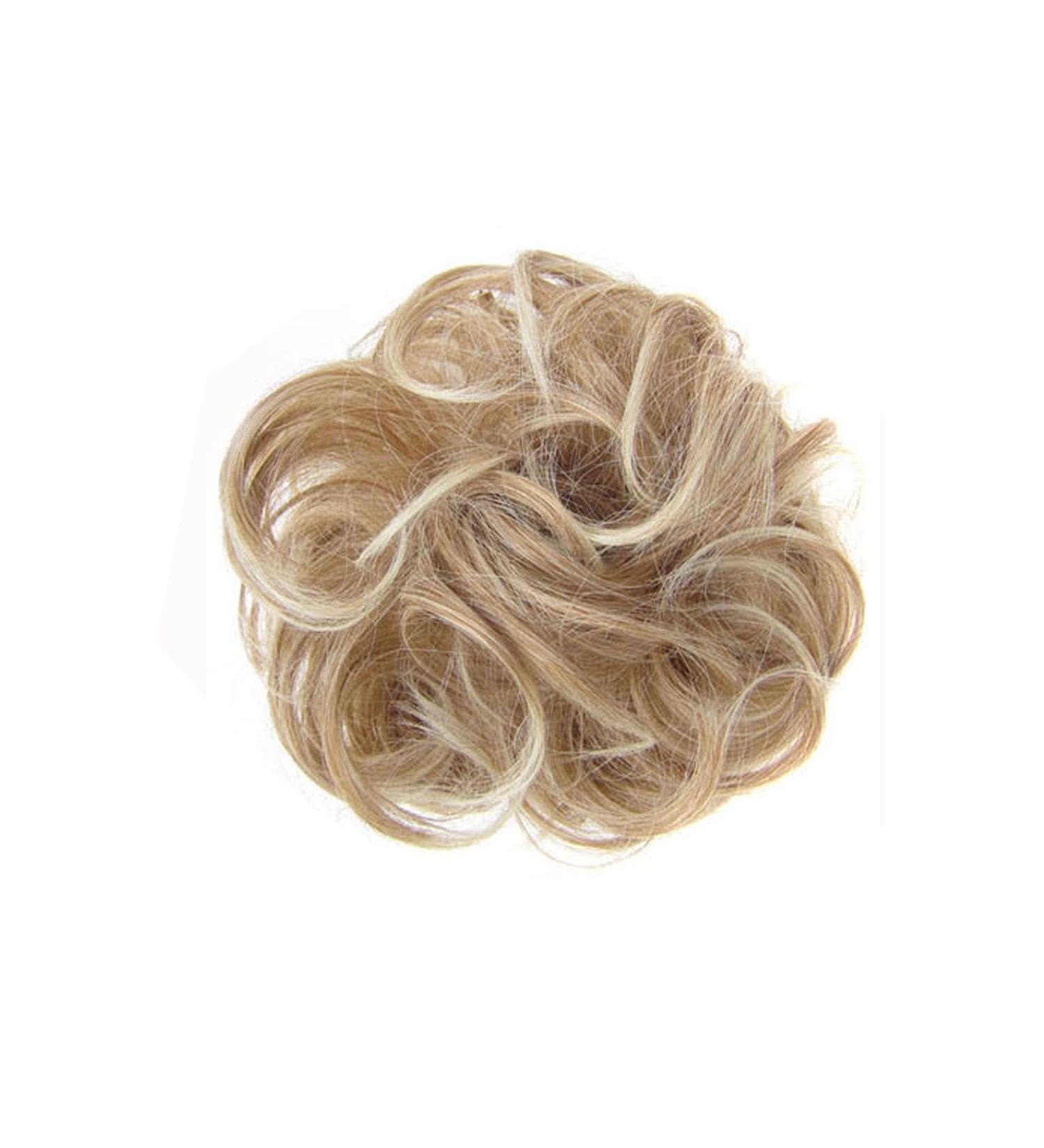 Norhogo Messy Hair Buns Extensions Curly Wavy Hair Extension Curly Wavy Messy Synthetic Bun Hairpiece for Women Thick Hair Pieces Wavy Curly Ponytail (Dirty Blonde) - Buy Online on SooperMarket.com