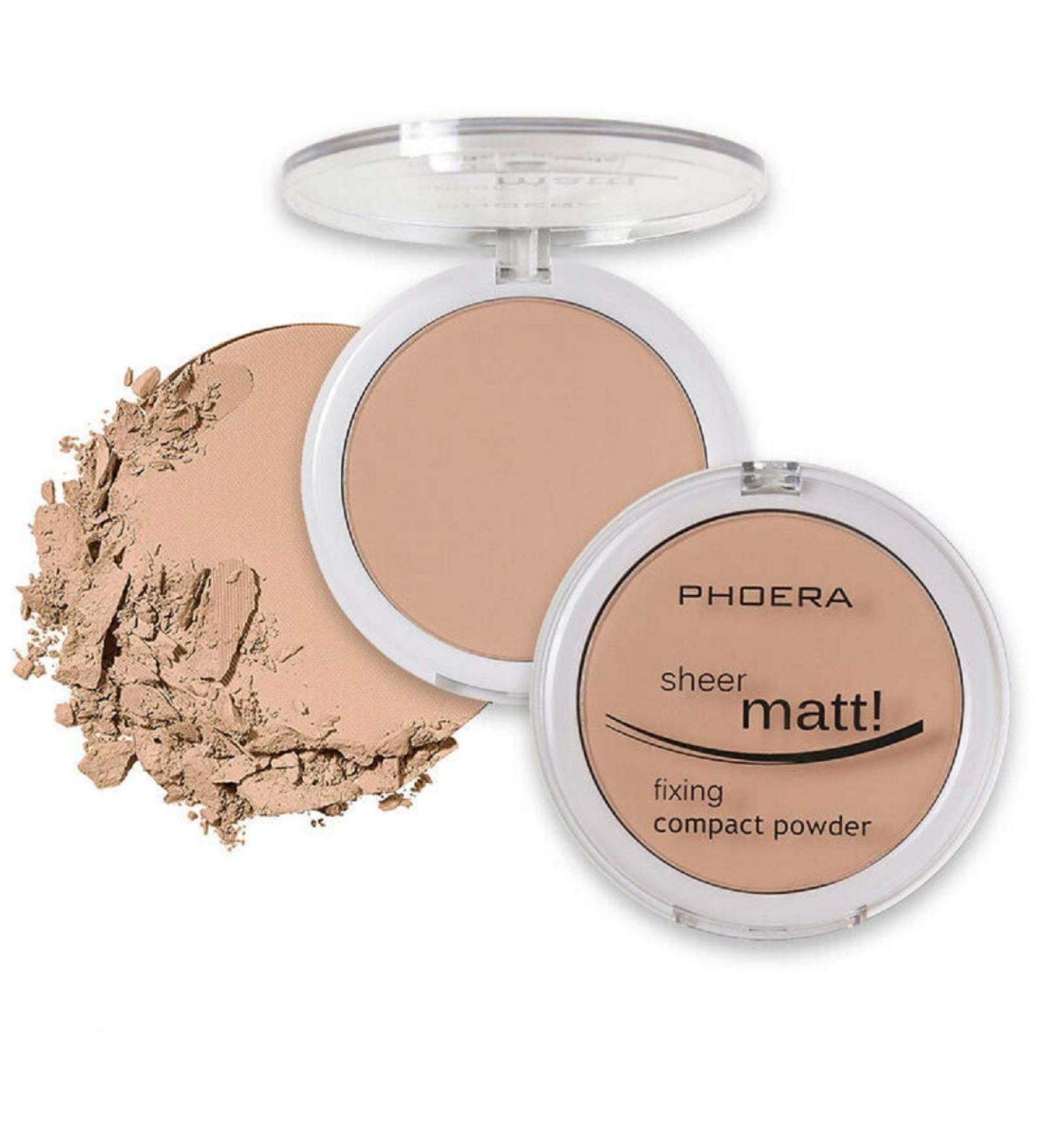 AQUAPURITY PHOERA Sheer Matte Compact Powder - Long-Lasting Makeup Fixer (203 NUDE) - Buy Online on SooperMarket.com