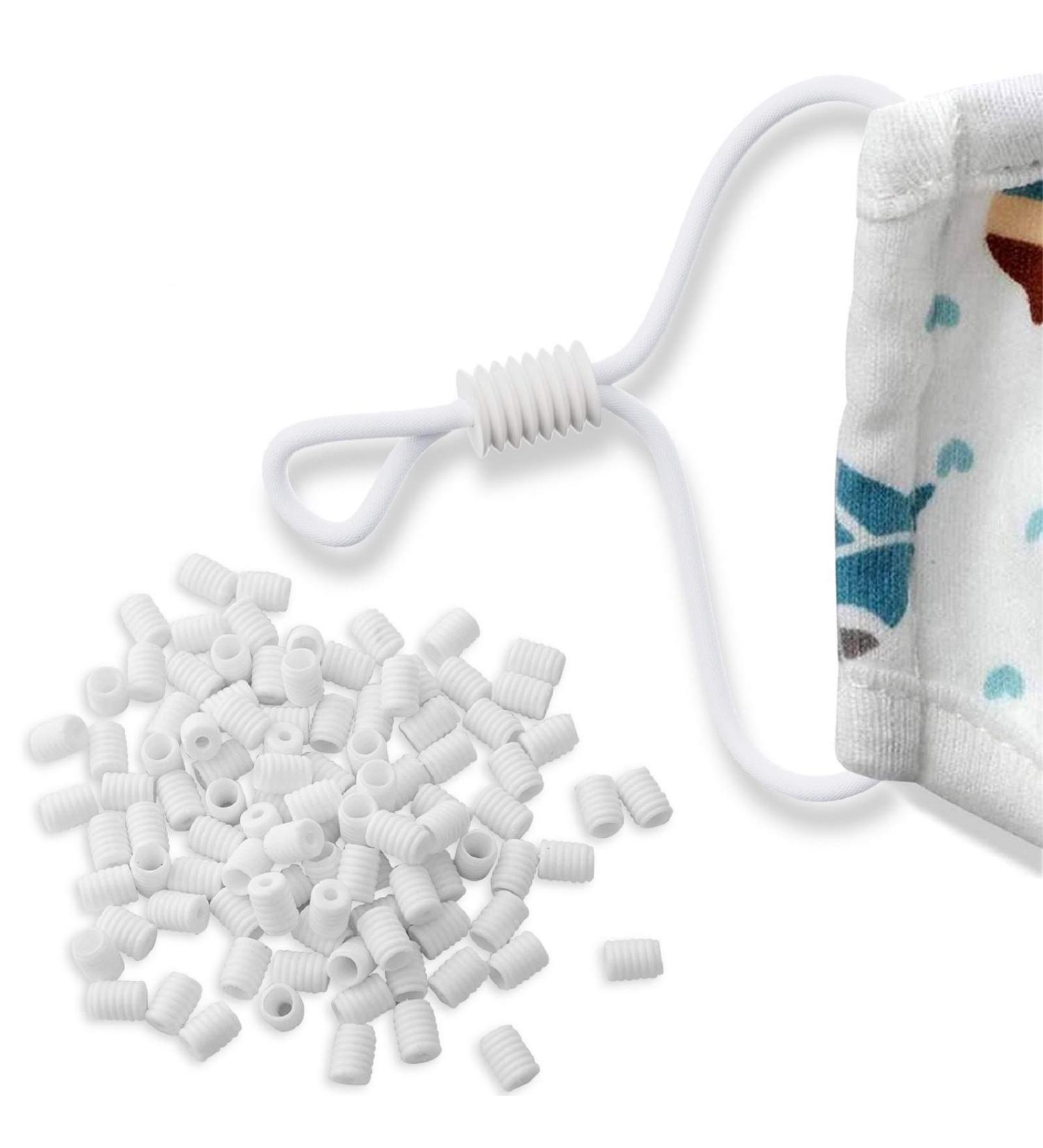 OCEANTREE Cord Locks for Mask - Silicone Cord Stopper Earloop Toggles - White - Buy Online on SooperMarket.com