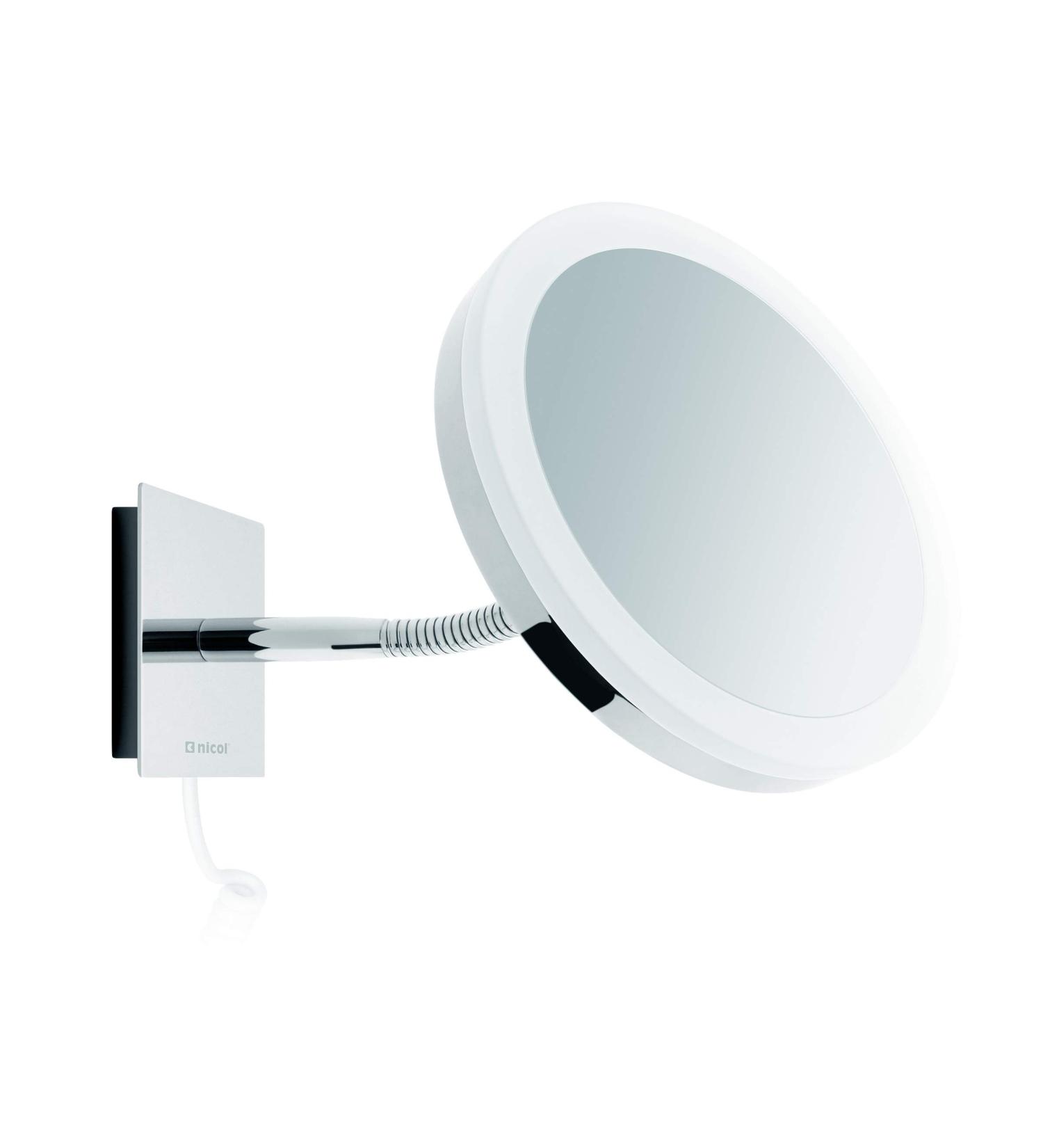 Nicol 4027000 SARA LED Cosmetic Mirror - 5x Magnification Wall Mirror with Movable Gooseneck | International Shipping - Buy Online on SooperMarket.com
