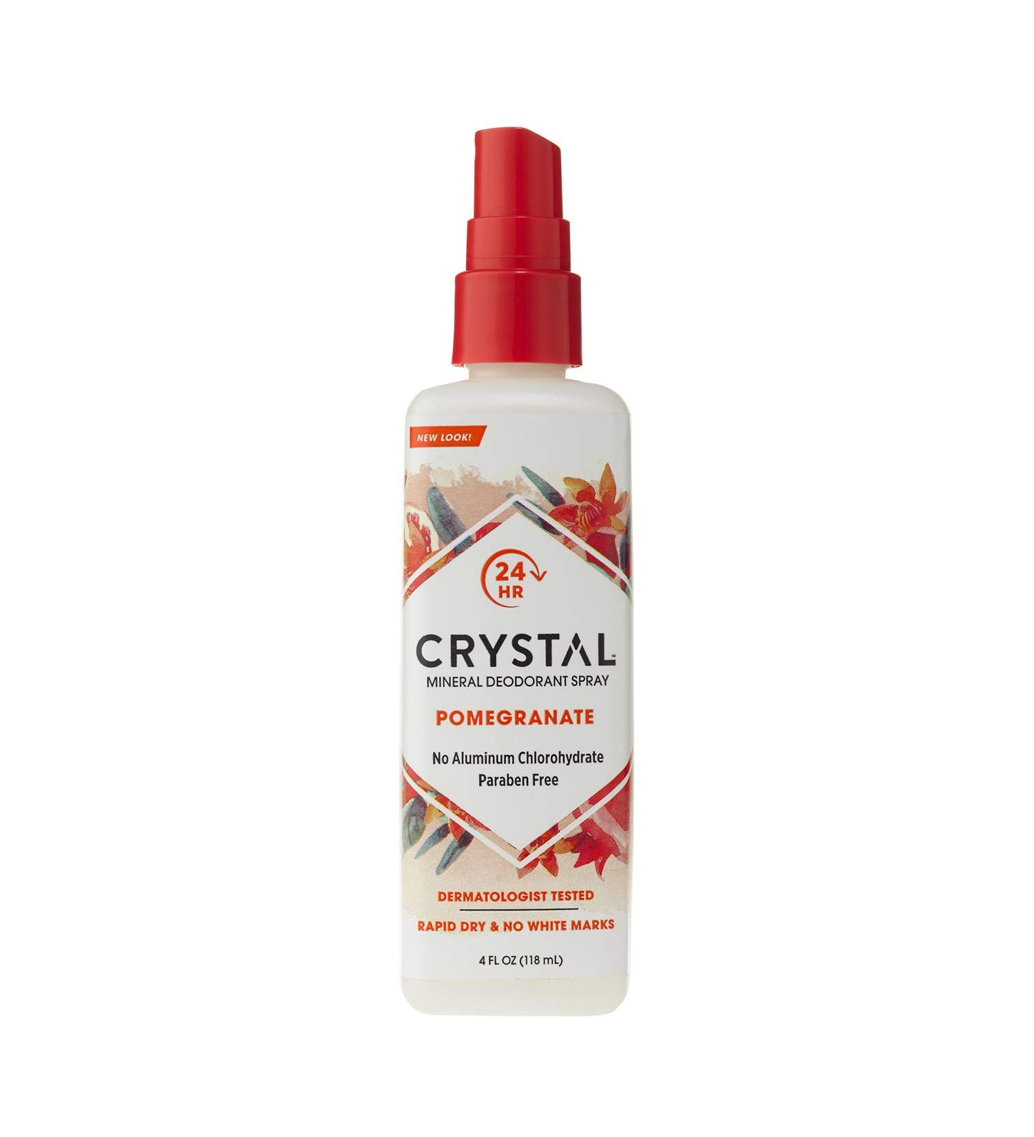 Crystal Mineral Deodorant Spray Pomegranate 4.0 oz - Pack of 2 | 3.99 Fl Oz per Bottle - Buy Online on SooperMarket.com