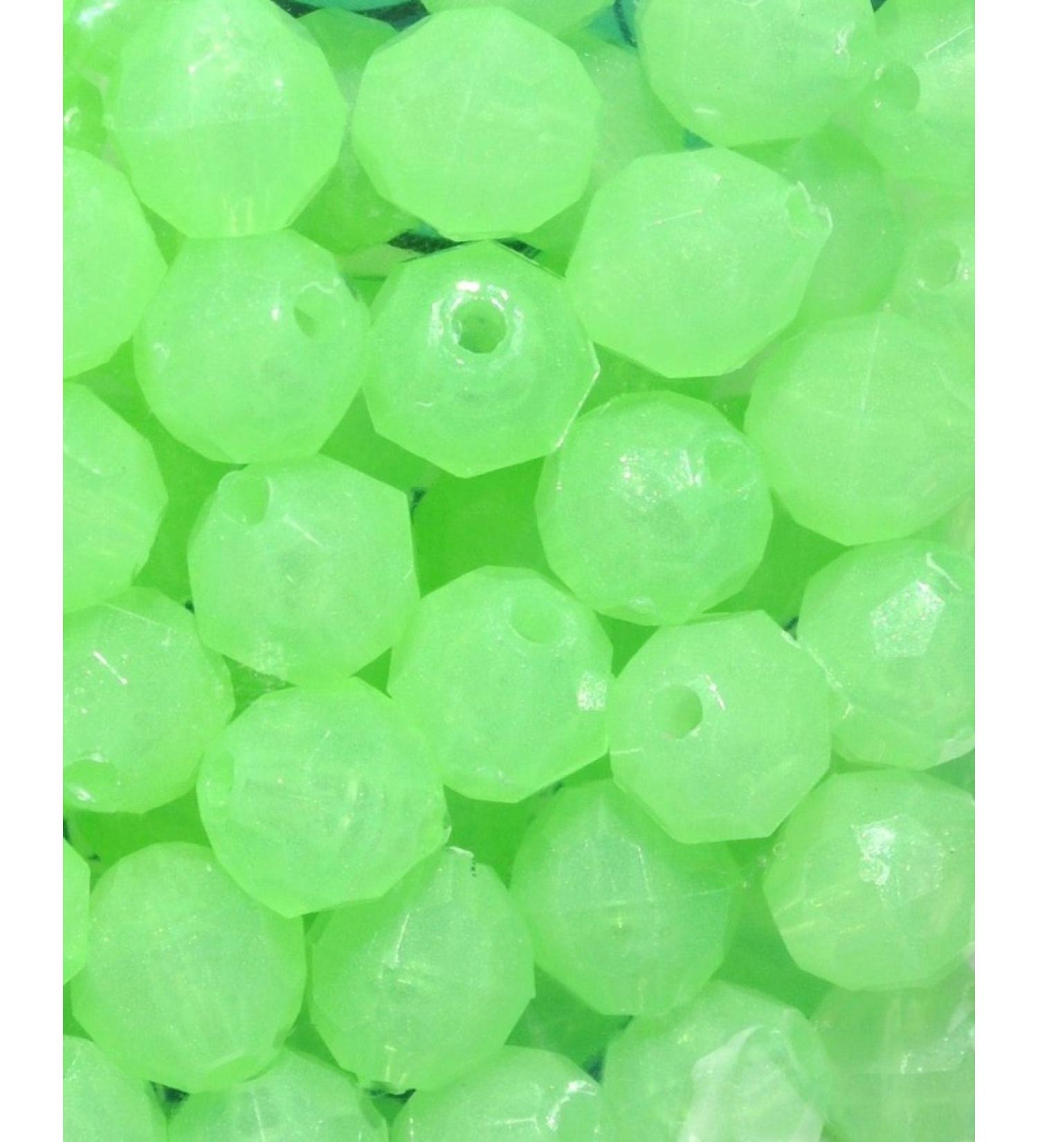 Catch All Tackle Luminous Green Glow Fishing Beads 5/16" 100 Pieces