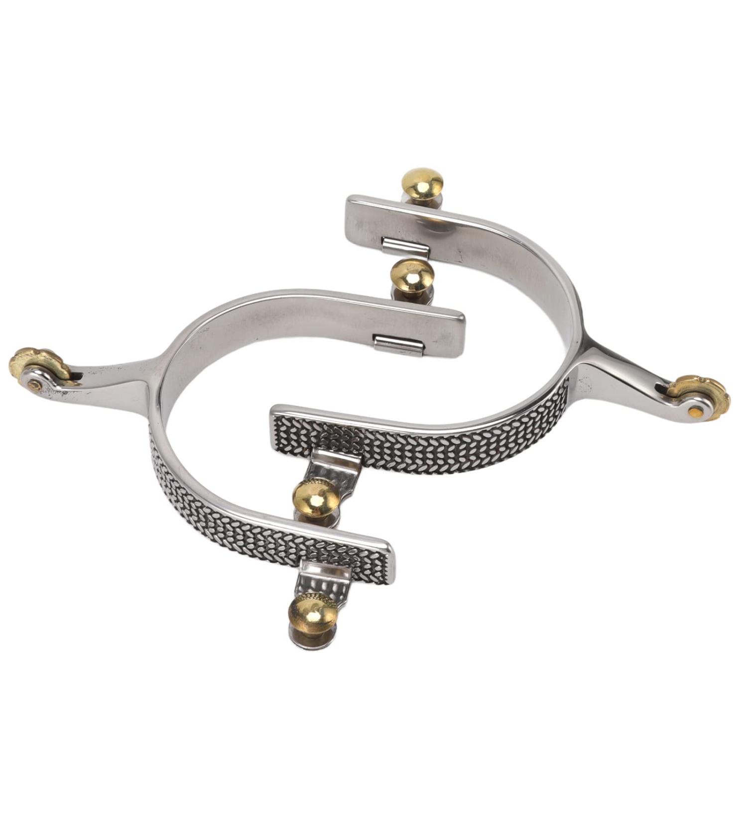 Stainless Steel Roller Spurs - Equestrian Gear Accessories for Horse Training | 5.1 x 3.5 x 0.8in | For Men and Women - Buy Online on SooperMarket.com