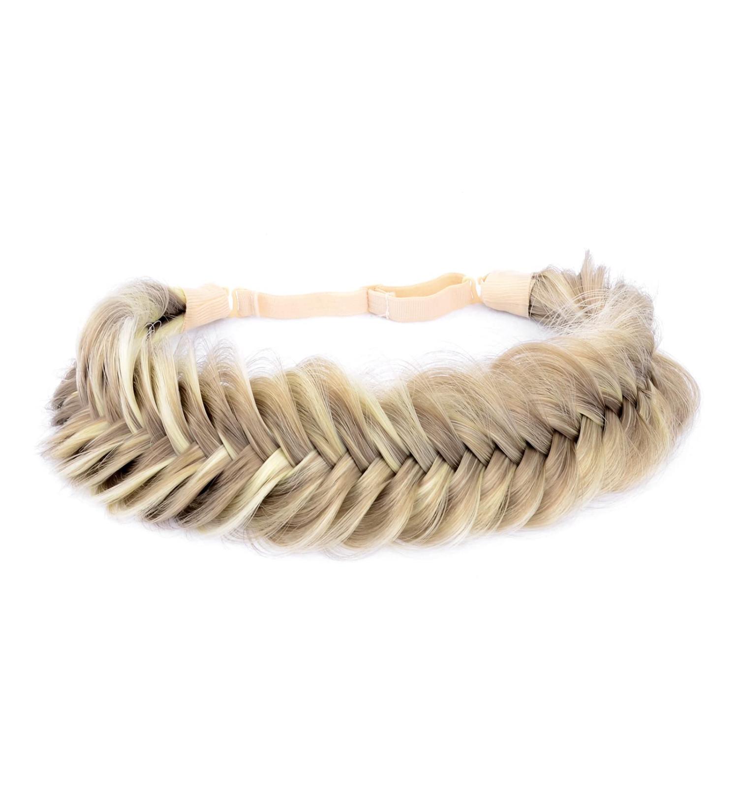 DIGUAN Wide Fishtail 2 Strands Synthetic Hair Braided Headband - Bohemian Beauty Accessory for Women and Girls - Buy Online on SooperMarket.com