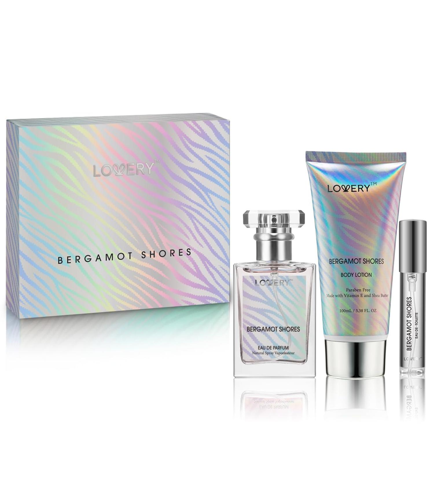 Gifts for Mom from Daughter | Bergamot Shores Spa Kit - Perfume Body Lotion & Eau de Toilette - Self Care Gifts for Women & Men - Perfect Birthday Gift - Buy Online on SooperMarket.com